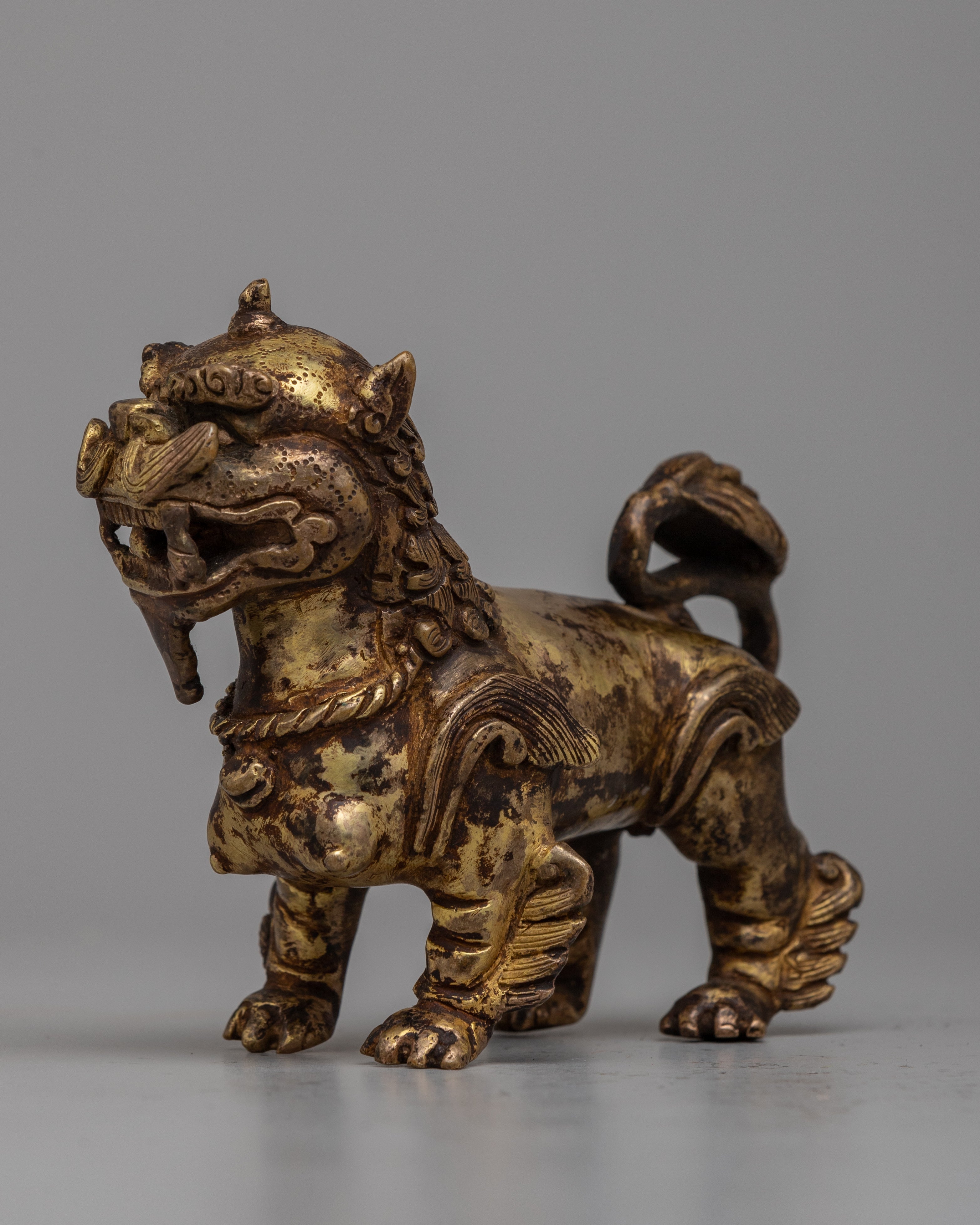 Copper Lion Statue Set | Majestic Guardians of Strength and Power