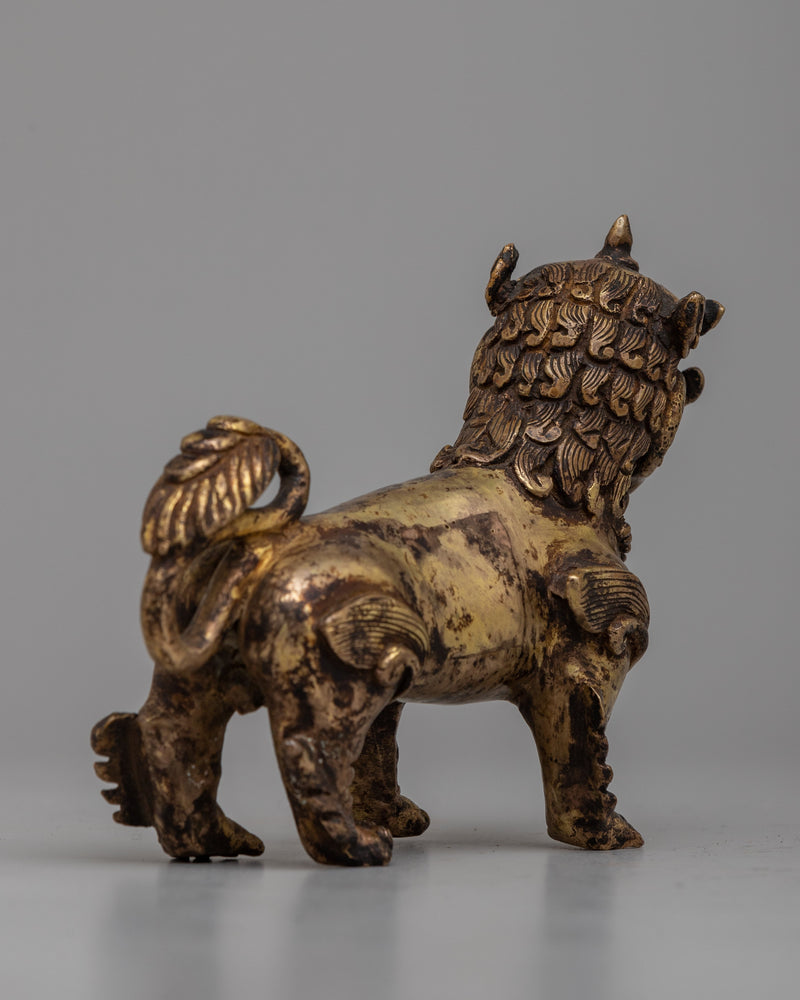 Copper Lion Statue Set | Majestic Guardians of Strength and Power