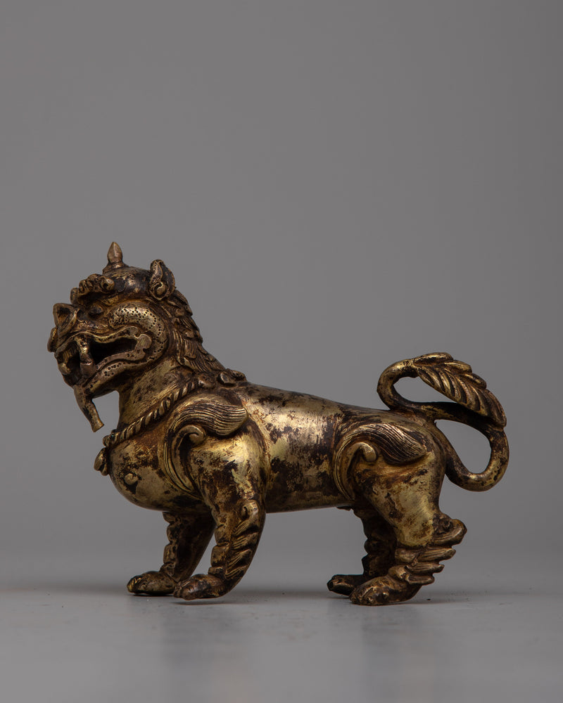 Copper Lion Statue Set | Majestic Guardians of Strength and Power