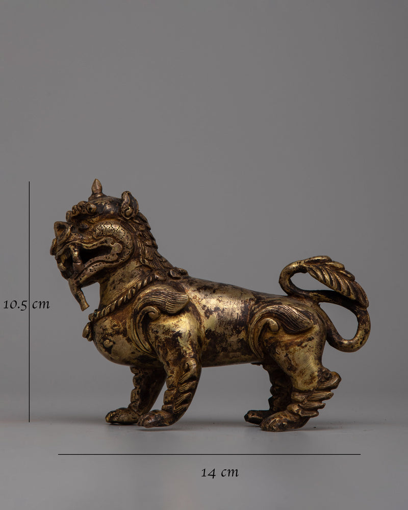 Copper Lion Statue Set | Majestic Guardians of Strength and Power