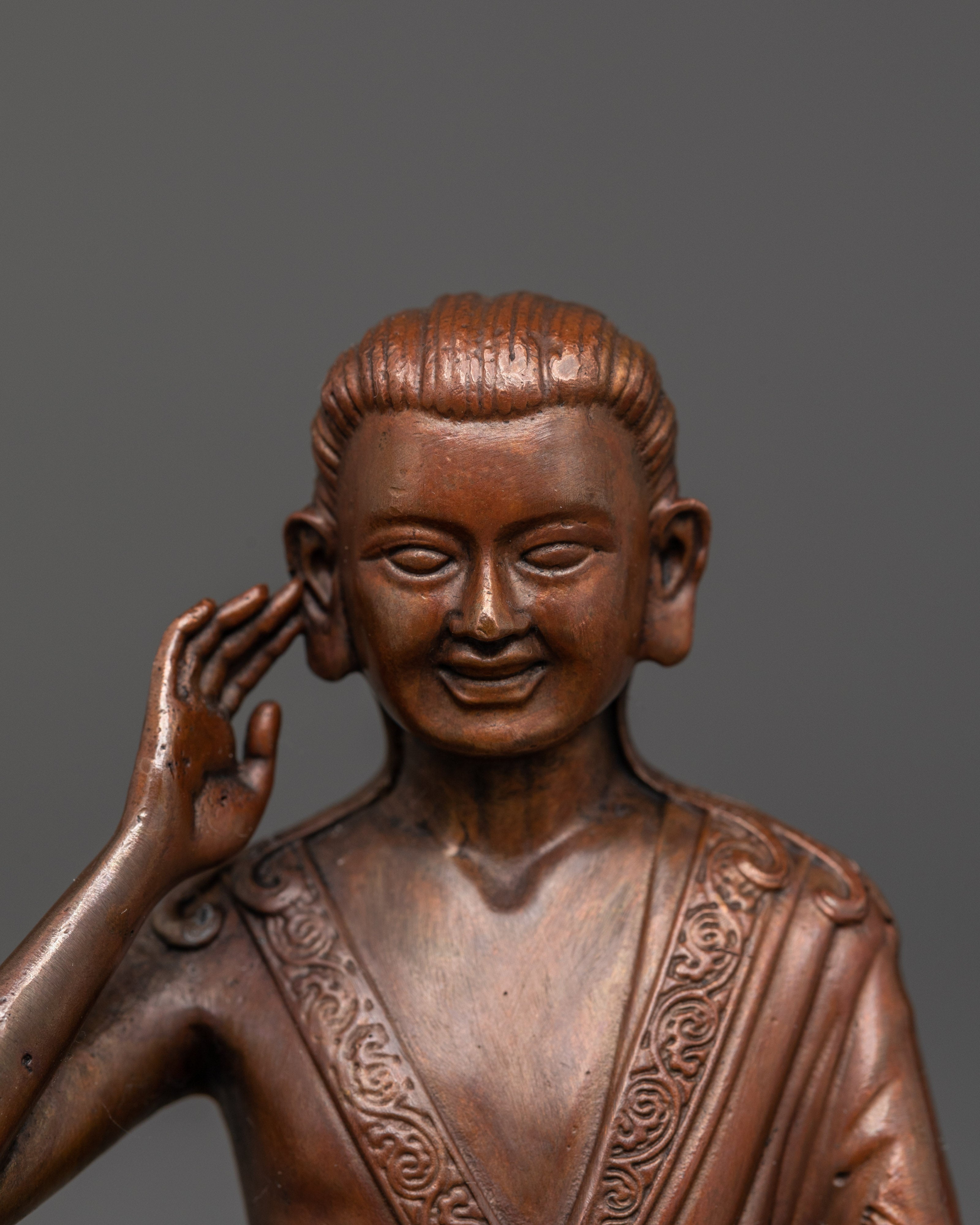Oxidized Copper Marpha, Milarepa & Gompopa Set | Tibetan Buddhist Masters