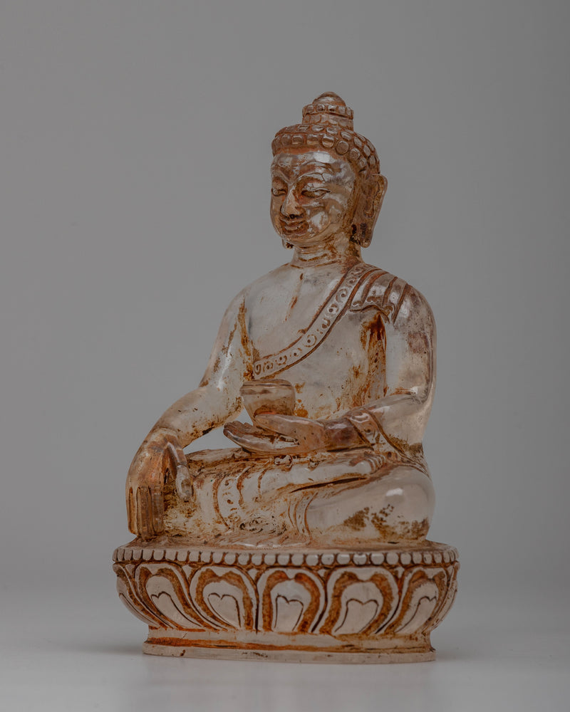 Crystal Buddha Shakyamuni Statue | A Stunning Symbol of Serenity and Spiritual Grace