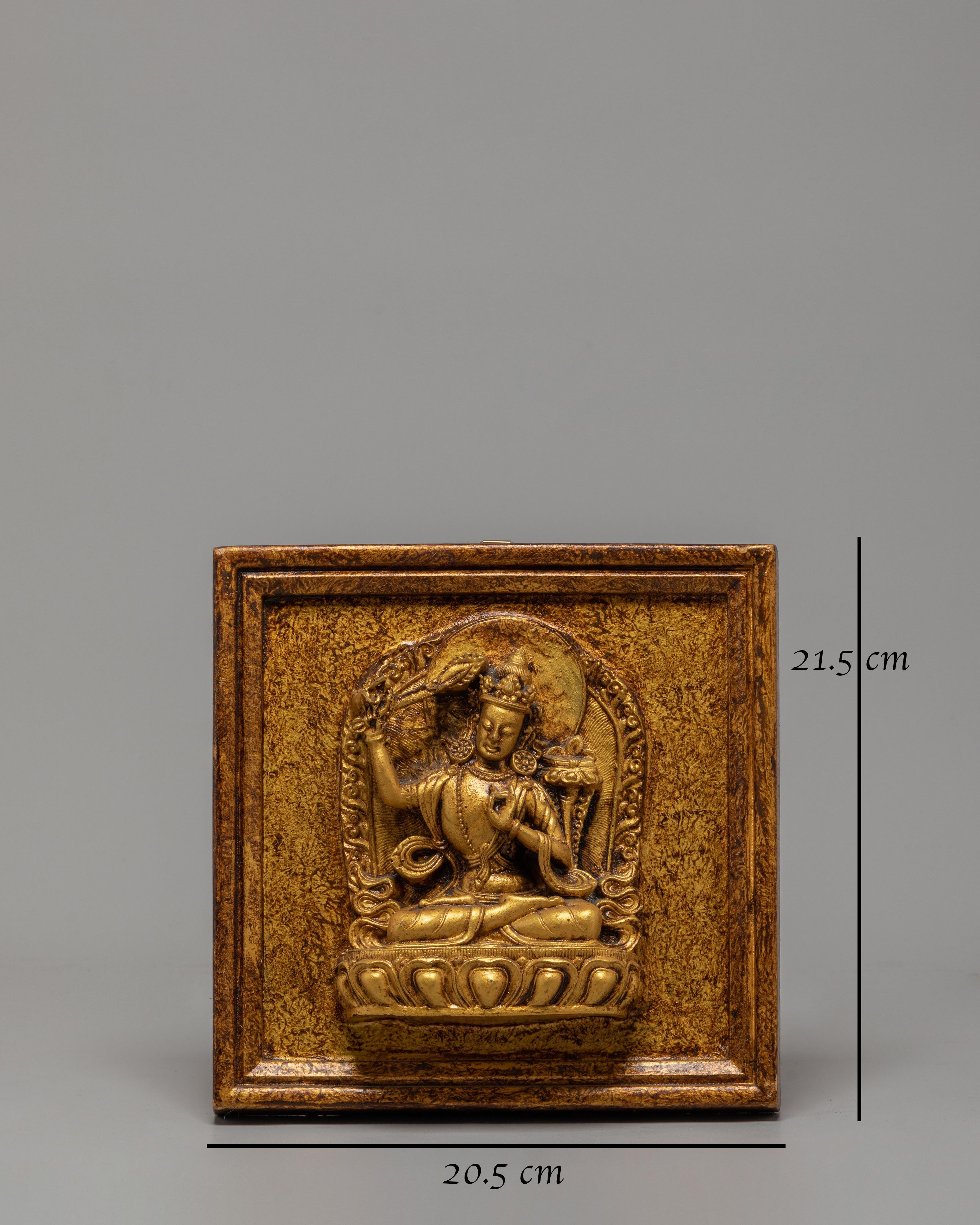 Handmade Tibetan Manjushri Wall Hanging | Spiritual Decor for Home