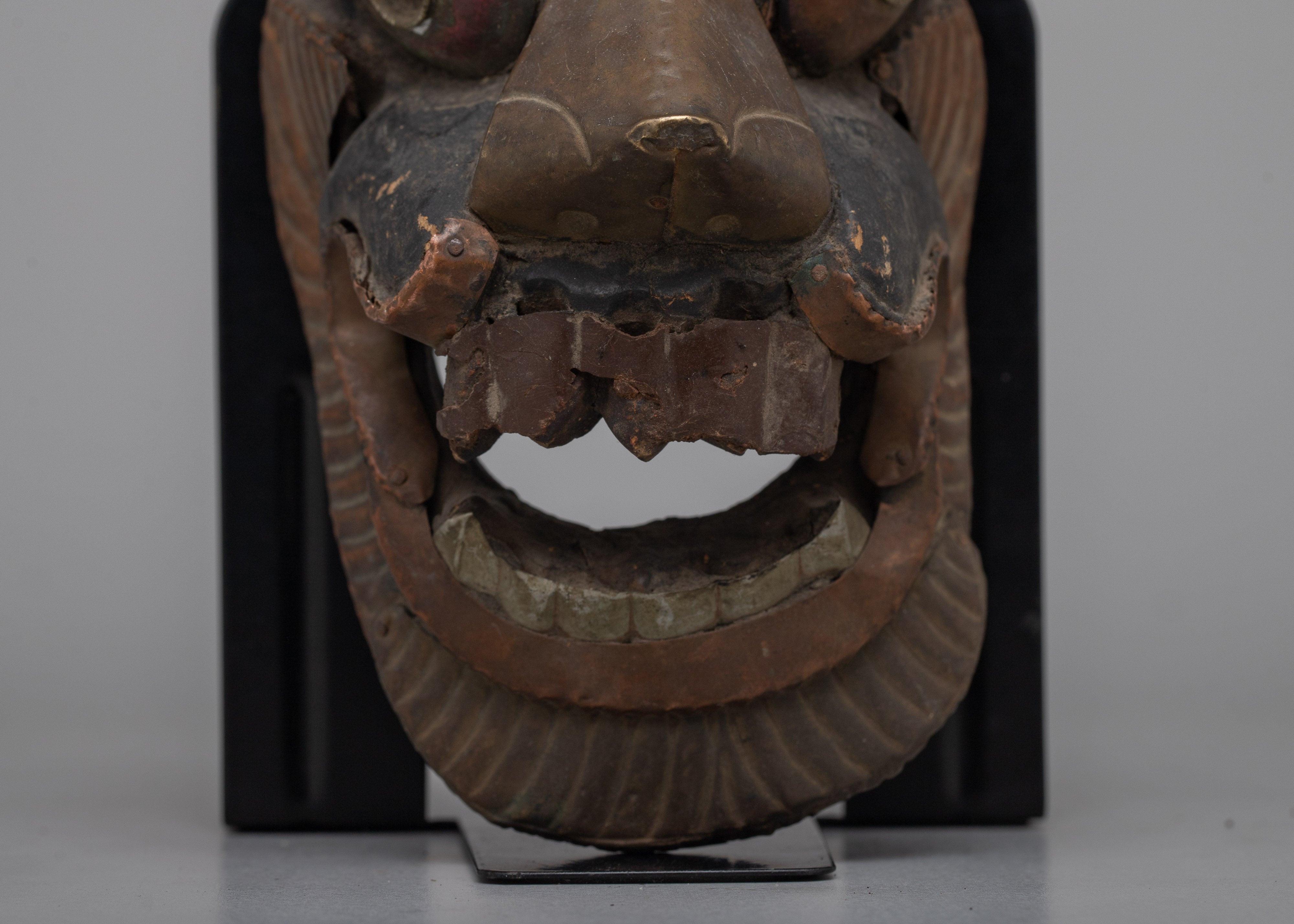 Tibetan Barong Mask | Wooden Art for Spiritual Presence