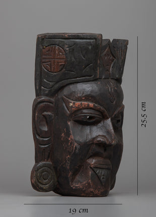Wooden Buddhist Master Mask | Timeless Symbolism for Spiritual Spaces