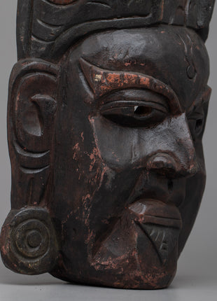 Wooden Buddhist Master Mask | Timeless Symbolism for Spiritual Spaces