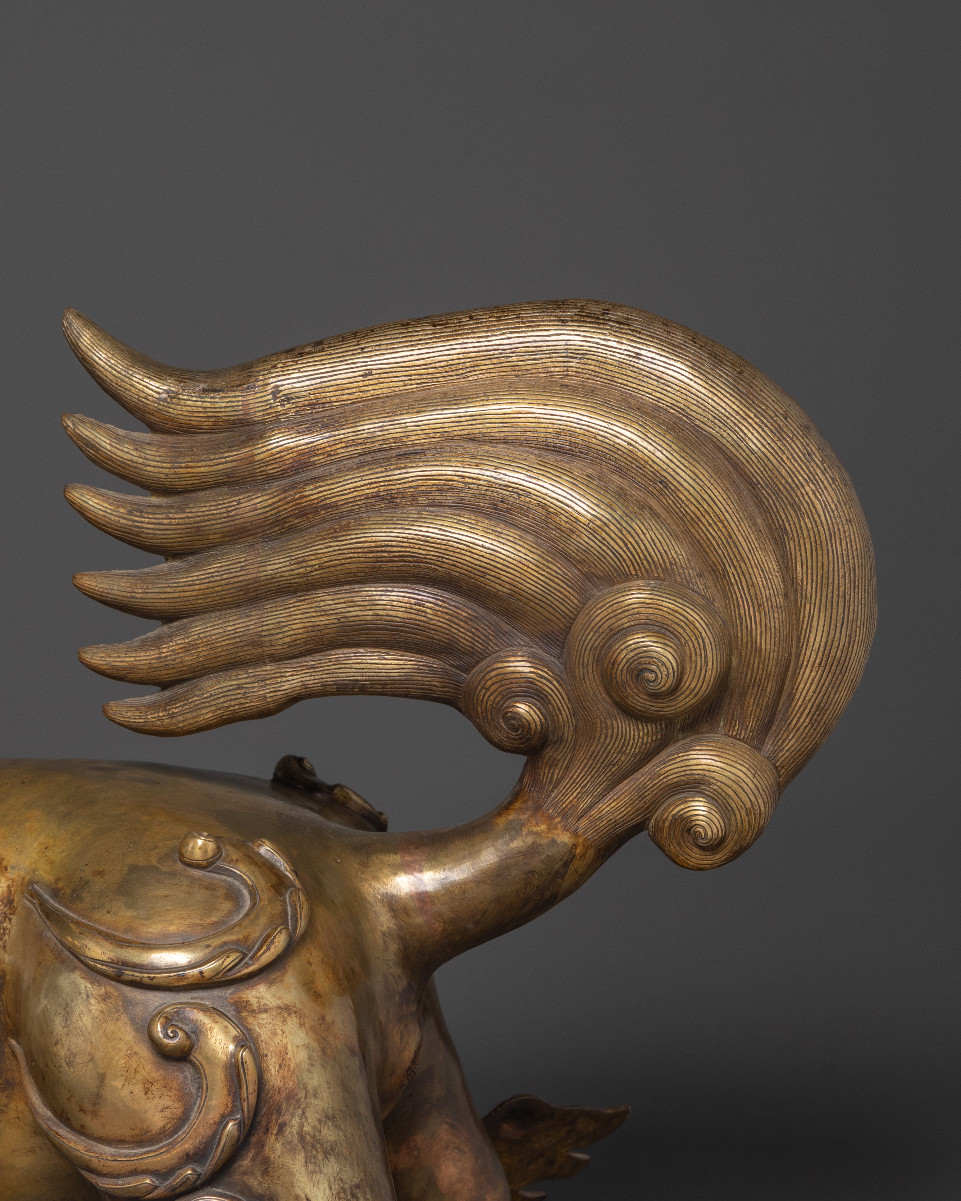 Sacred Mythical Lion Statue Set | Guardian Protectors of Strength and Prosperity
