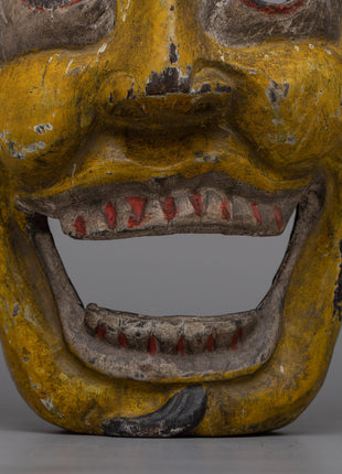 Laughing Wooden Mask | Vintage Art to Bring Joy to Your Home