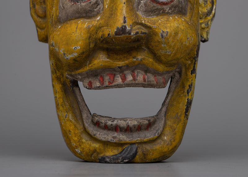 Laughing Wooden Mask | Vintage Art to Bring Joy to Your Home