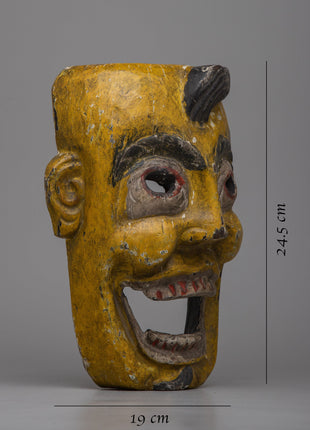 Laughing Wooden Mask | Vintage Art to Bring Joy to Your Home