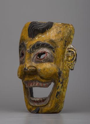 Laughing Wooden Mask | Vintage Art to Bring Joy to Your Home