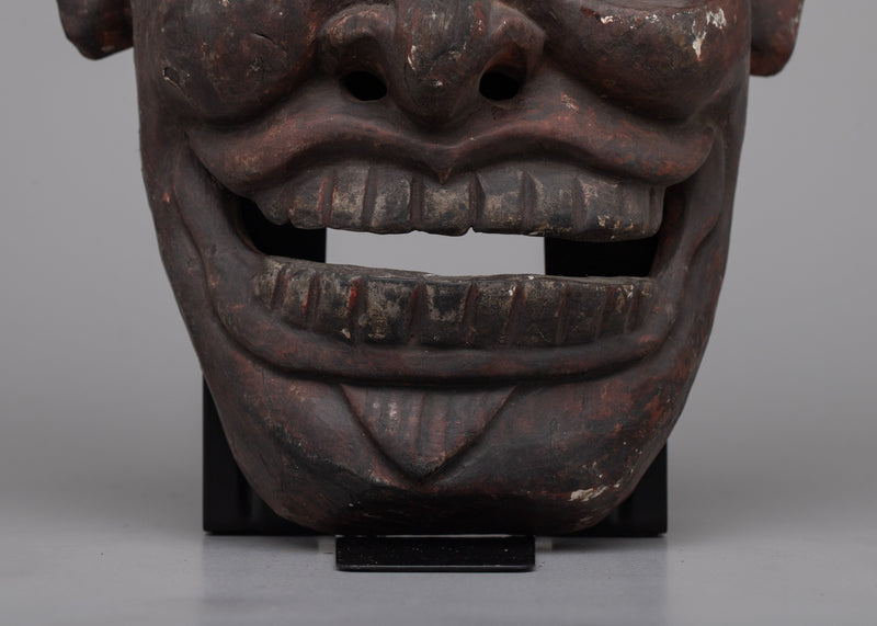 Table Top Wooden Mask | Antique Decor for Distinctive Settings