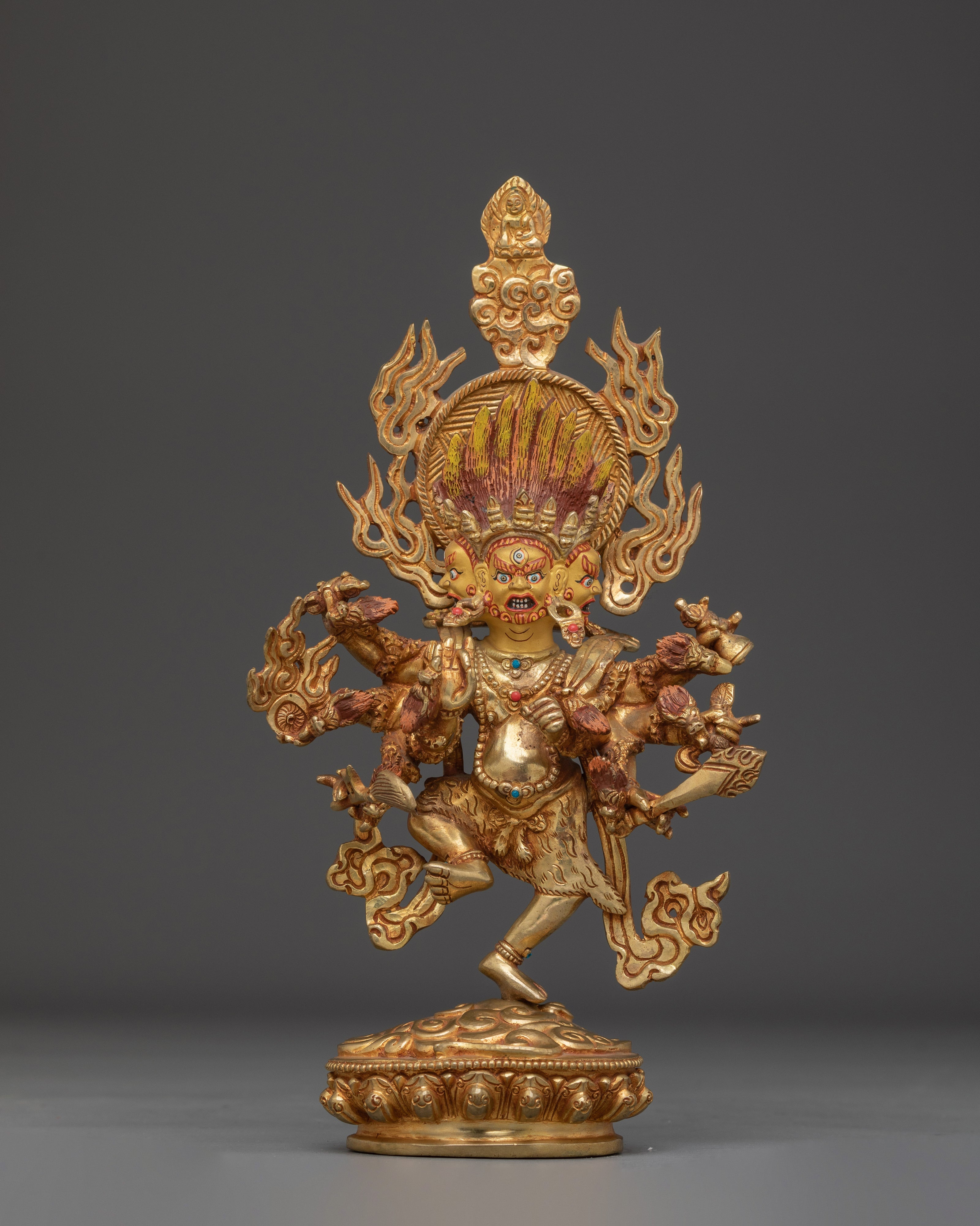 Ucchusma Gold Gilded and Copper Statue
