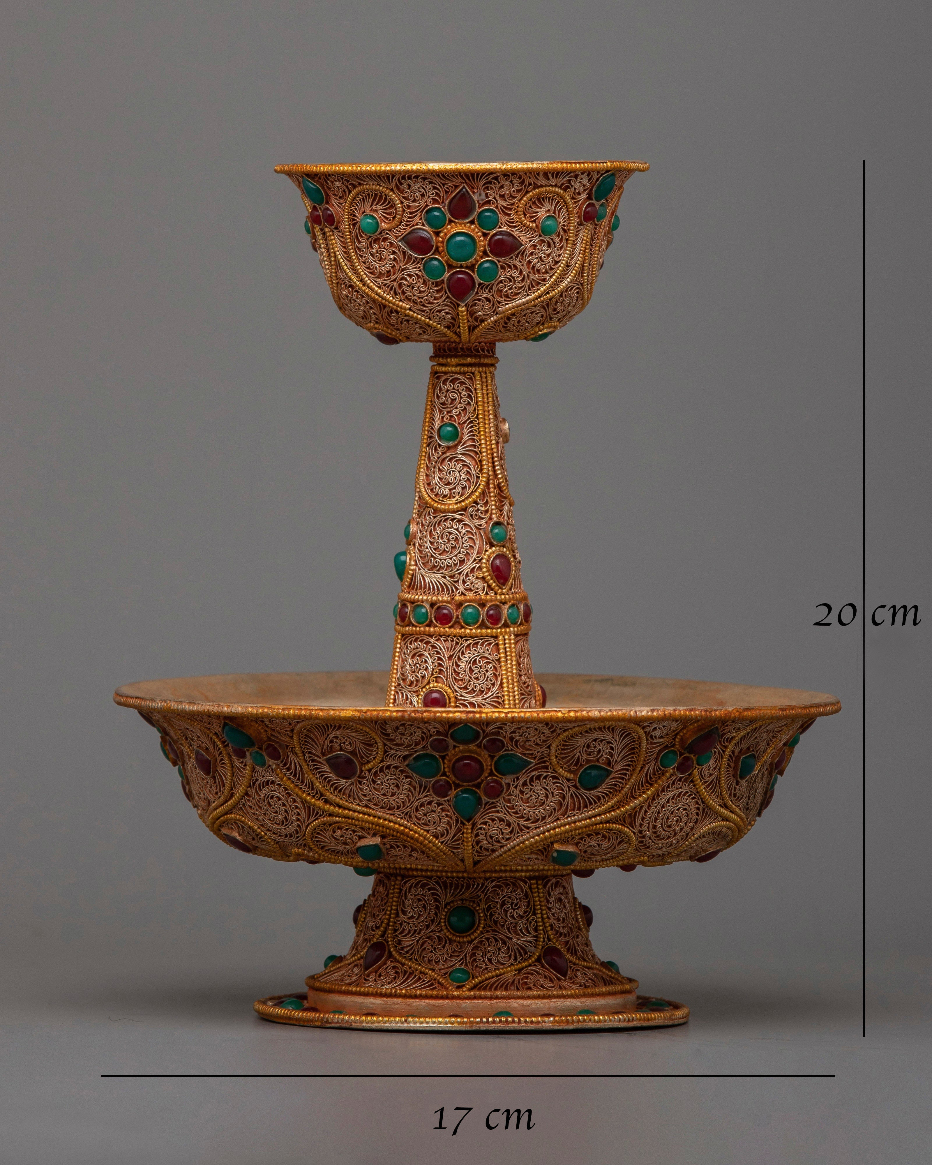 Gold Plated Serkyem Set | Spiritual Purity and Reverence in Tibetan Tradition