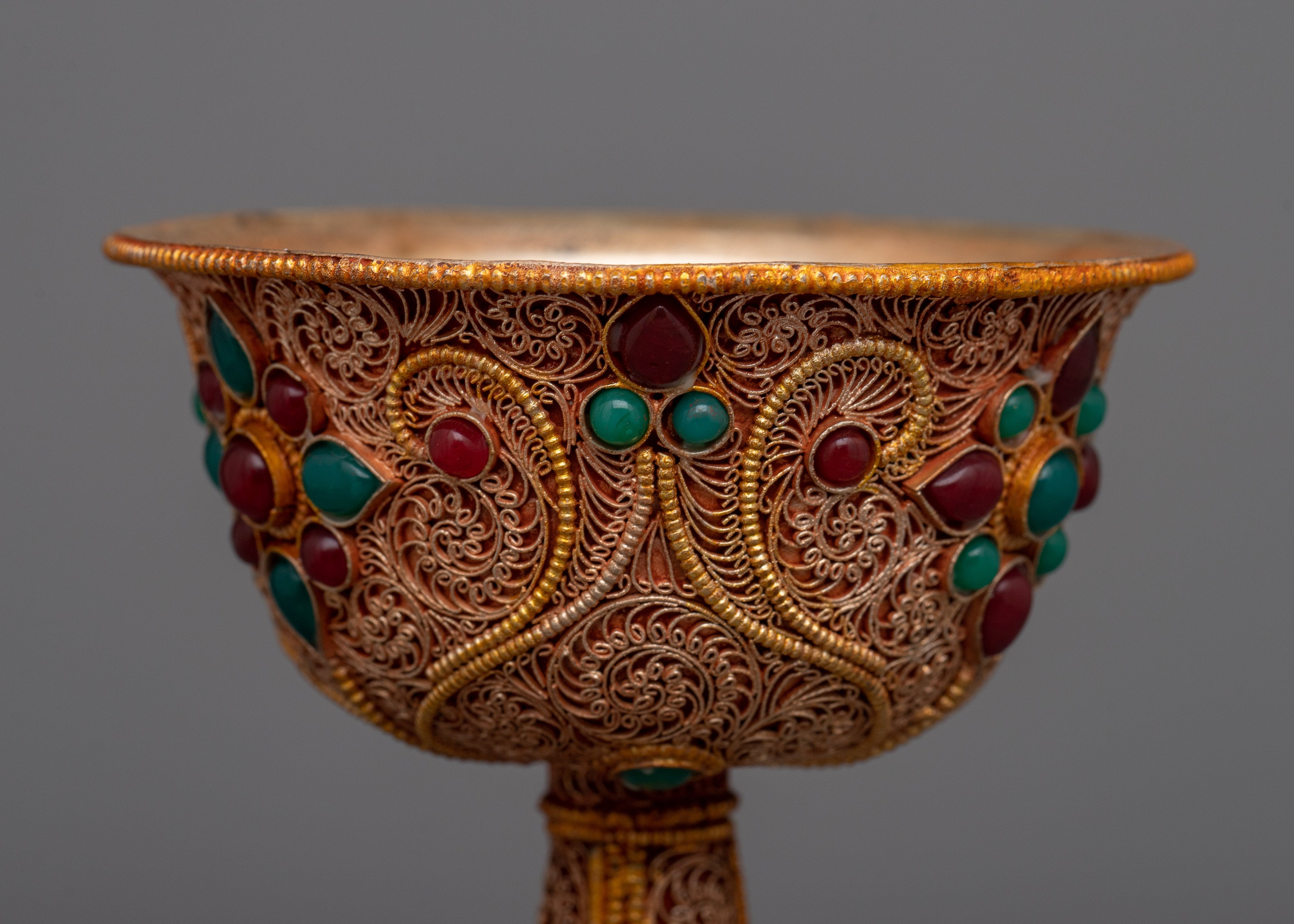 Gold Plated Serkyem Set | Spiritual Purity and Reverence in Tibetan Tradition