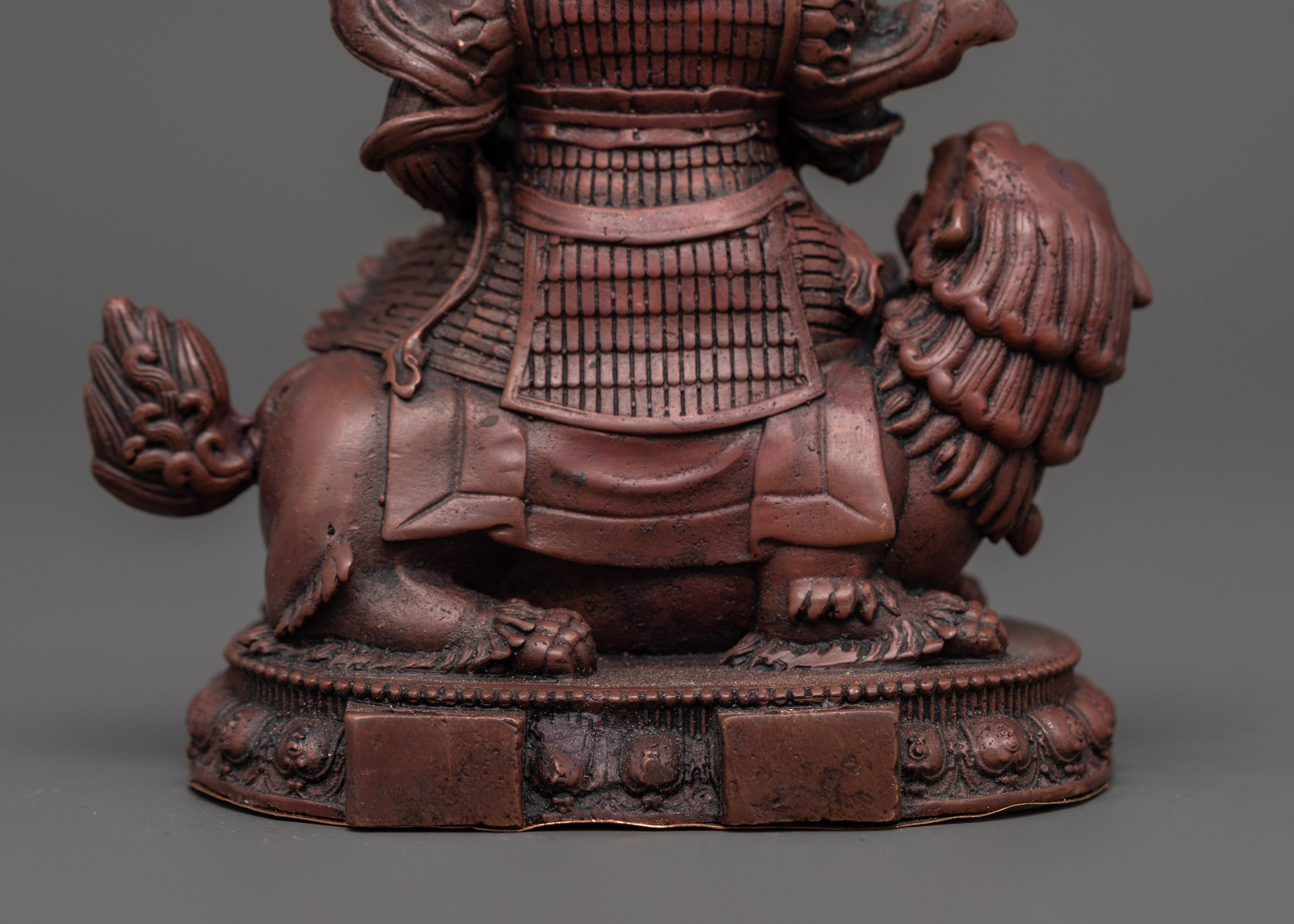 Oxidized Copper Namtoshe Statue | Buddhist Guardian Deity Sculpture