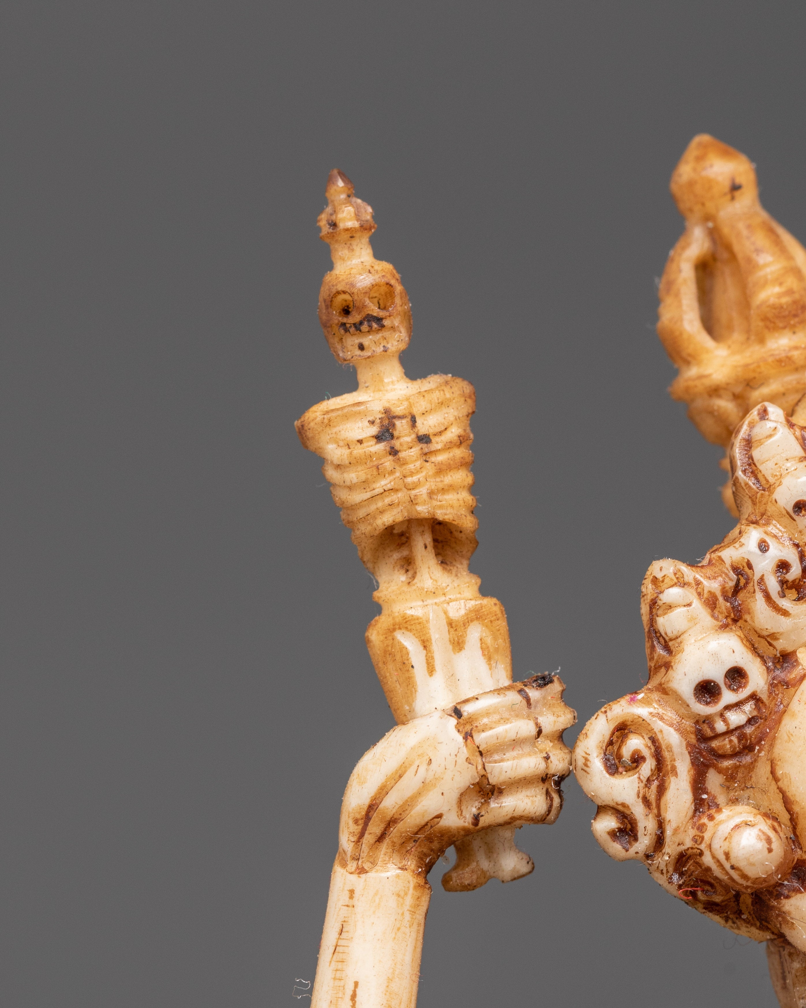 Chitipati Buddhist Protector Deity Bone Craving | A Buddhist Symbol of Protection