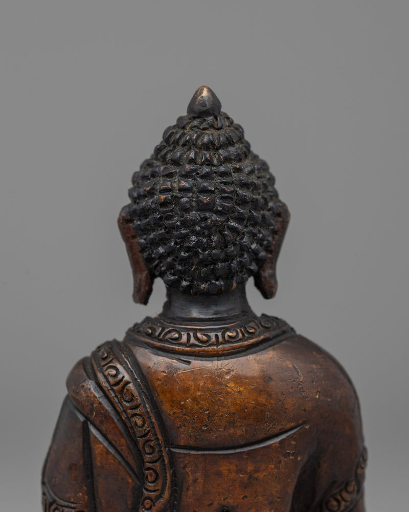 Oxidized Copper Shakyamuni Buddha | Symbol of Peace and Enlightenment