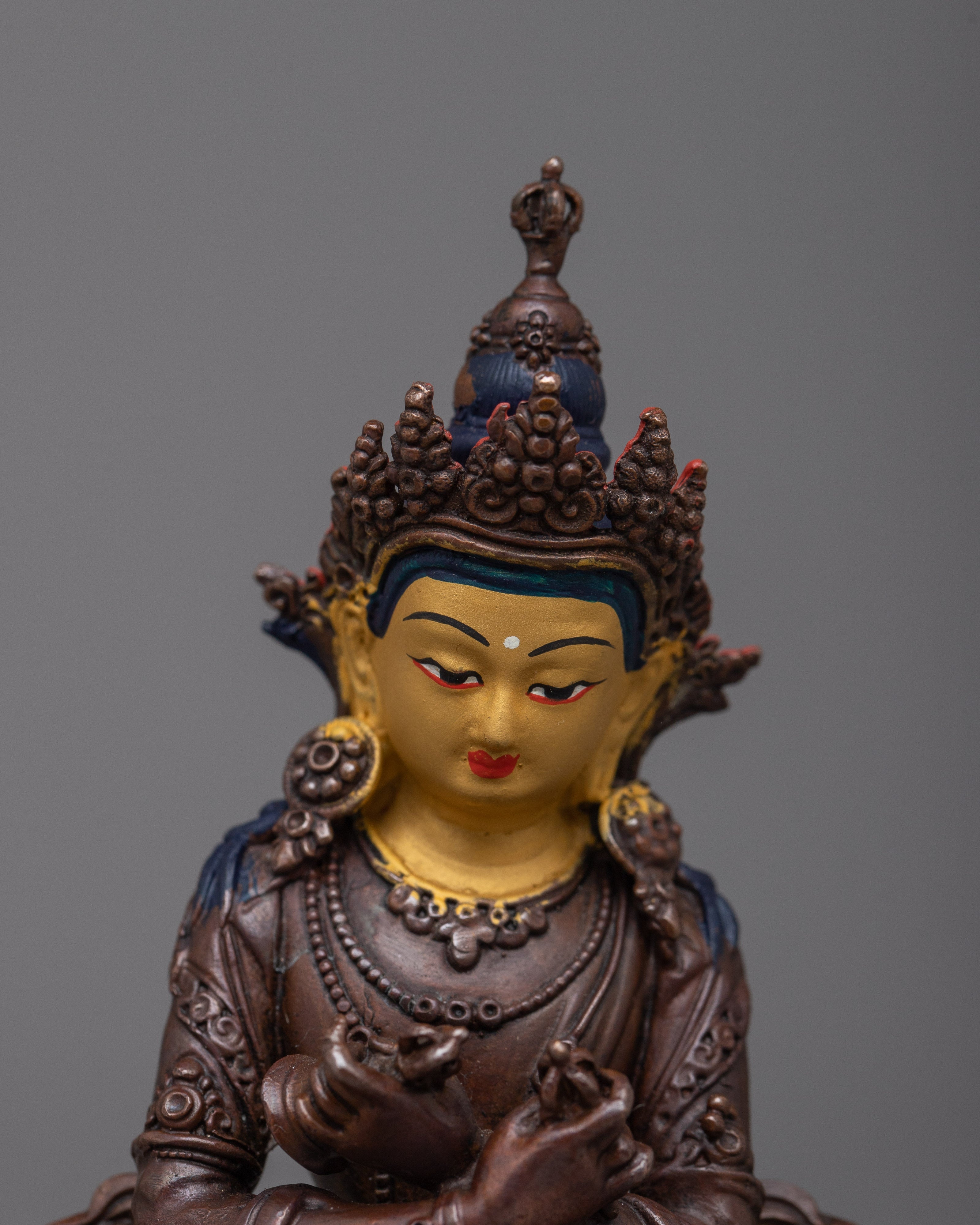 Machine Made Vajradhara Statue | Copper Statue for Spiritual Altars