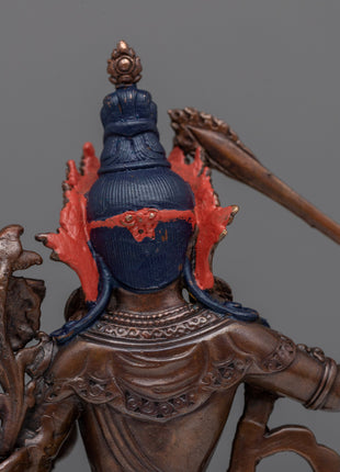 Machine made Manjushri Statue | Oxidized Copper Body, Symbolizing Wisdom and Enlightenment