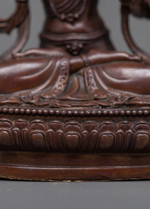Machine made Manjushri Statue | Oxidized Copper Body, Symbolizing Wisdom and Enlightenment