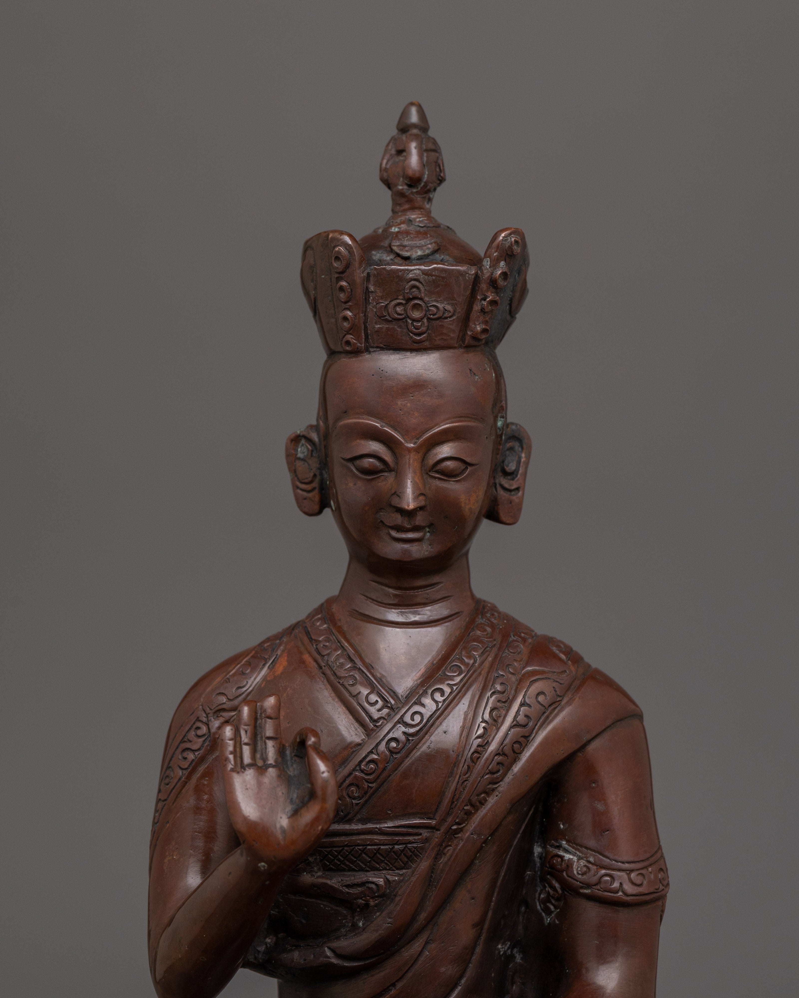 Karmapa with Oxidized copper Body Statue | The Embodiment of Compassionate Wisdom