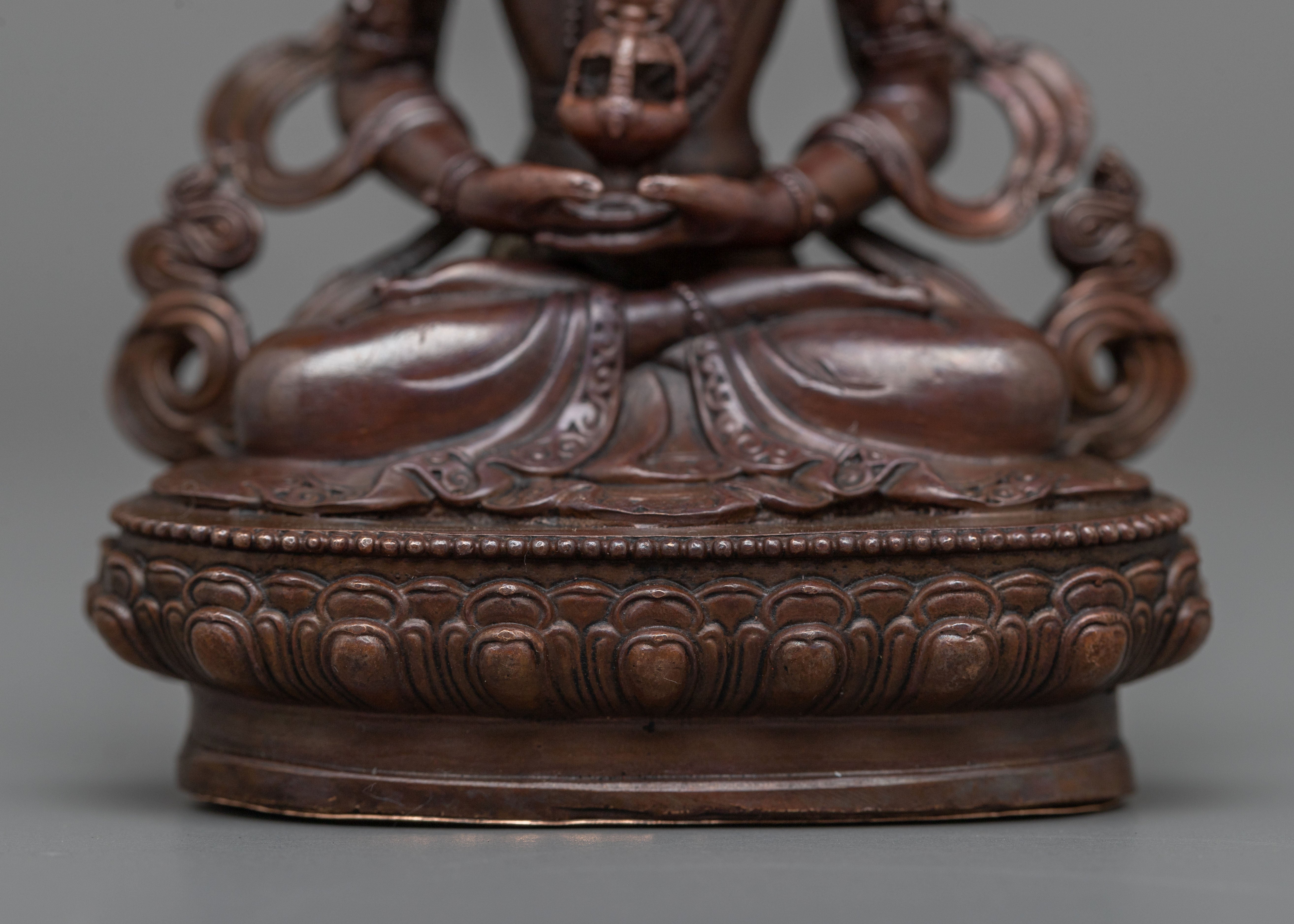 Amitayus Buddha Machine Made Statue | Radiating Eternal Life and Spiritual Abundance