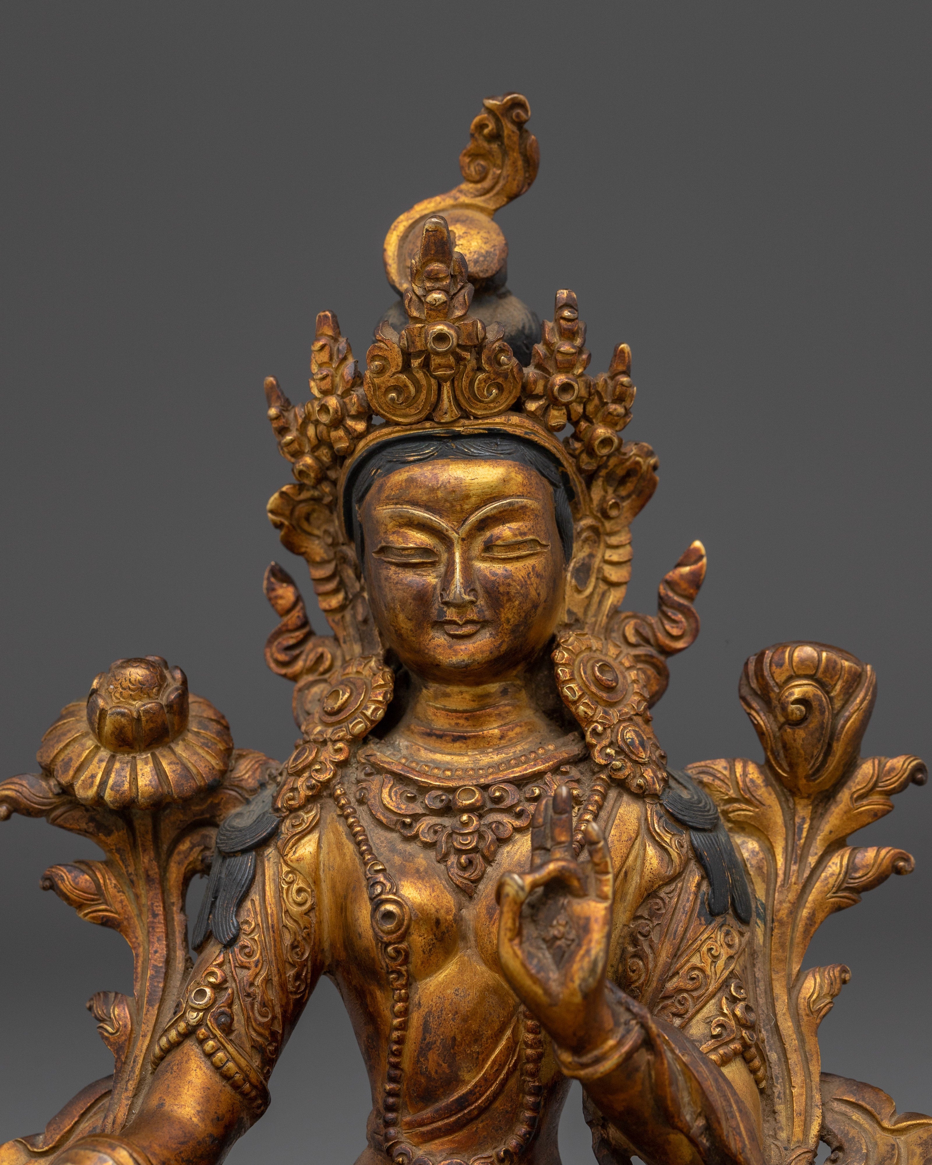 Sacred Green Tara Mother of Liberation | Handcrafted Nepali Meditation Altar Deity