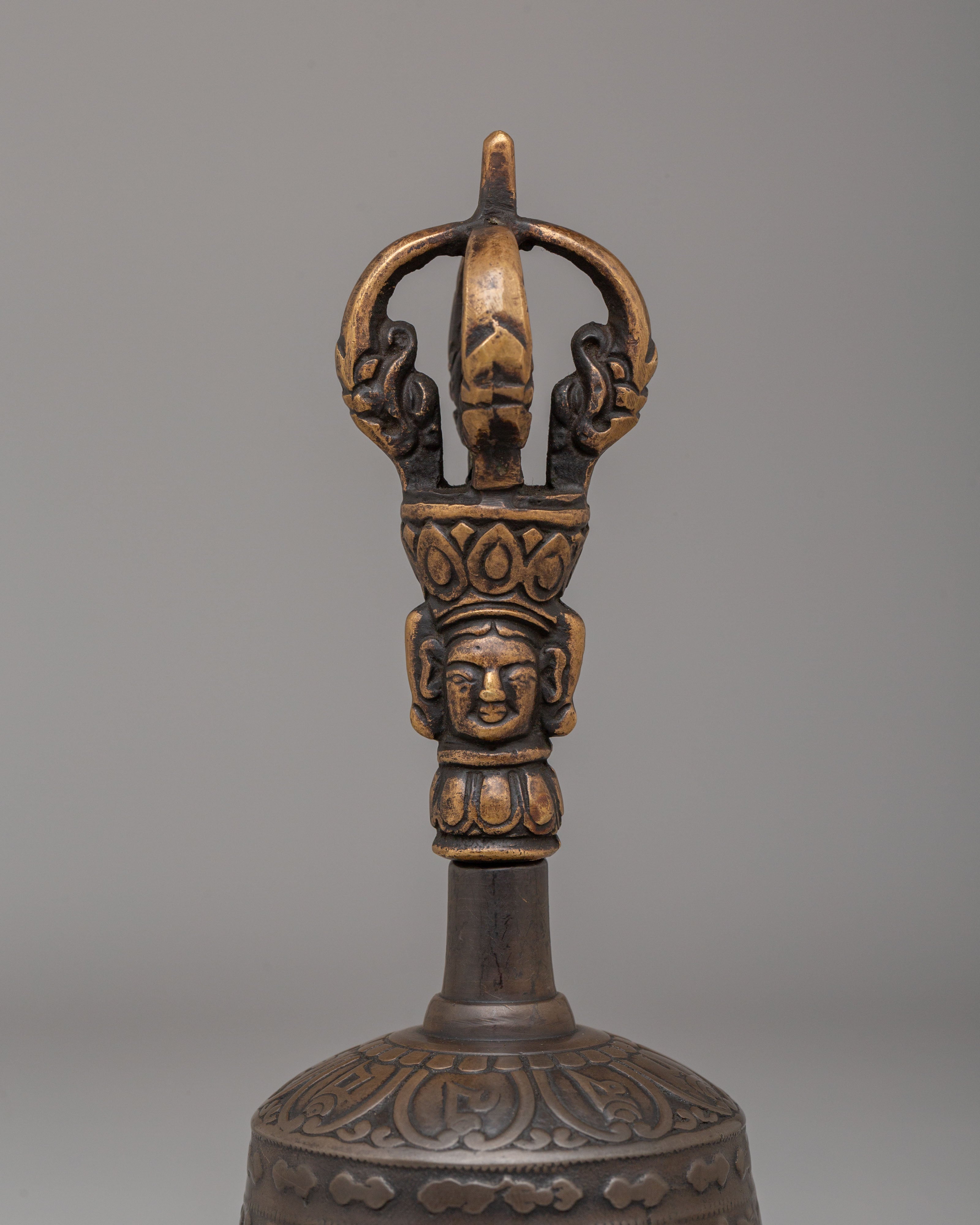 Himalayan Vajra and Bell Set for Ritual | Bronze Buddhist Ritual Tools
