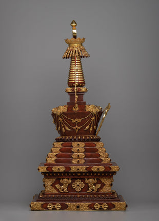 Stupa of Enlightenment | Copper Stupa for Divine Radiance and Spiritual Significance