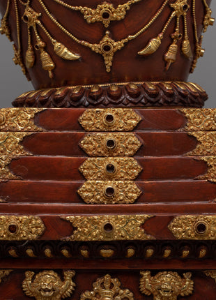 Stupa of Enlightenment | Copper Stupa for Divine Radiance and Spiritual Significance