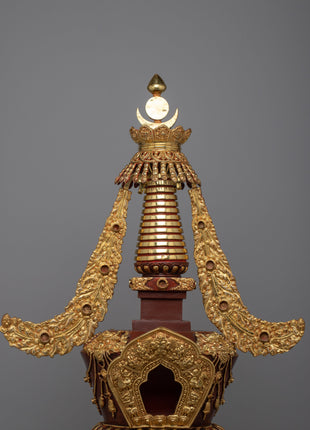 Stupa of Enlightenment | Copper Stupa for Divine Radiance and Spiritual Significance