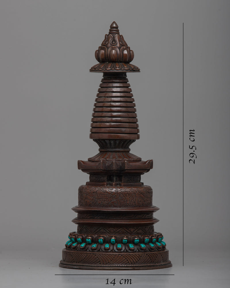 Home Decor Copper Stupa | Elevate Your Space with Spiritual Elegance