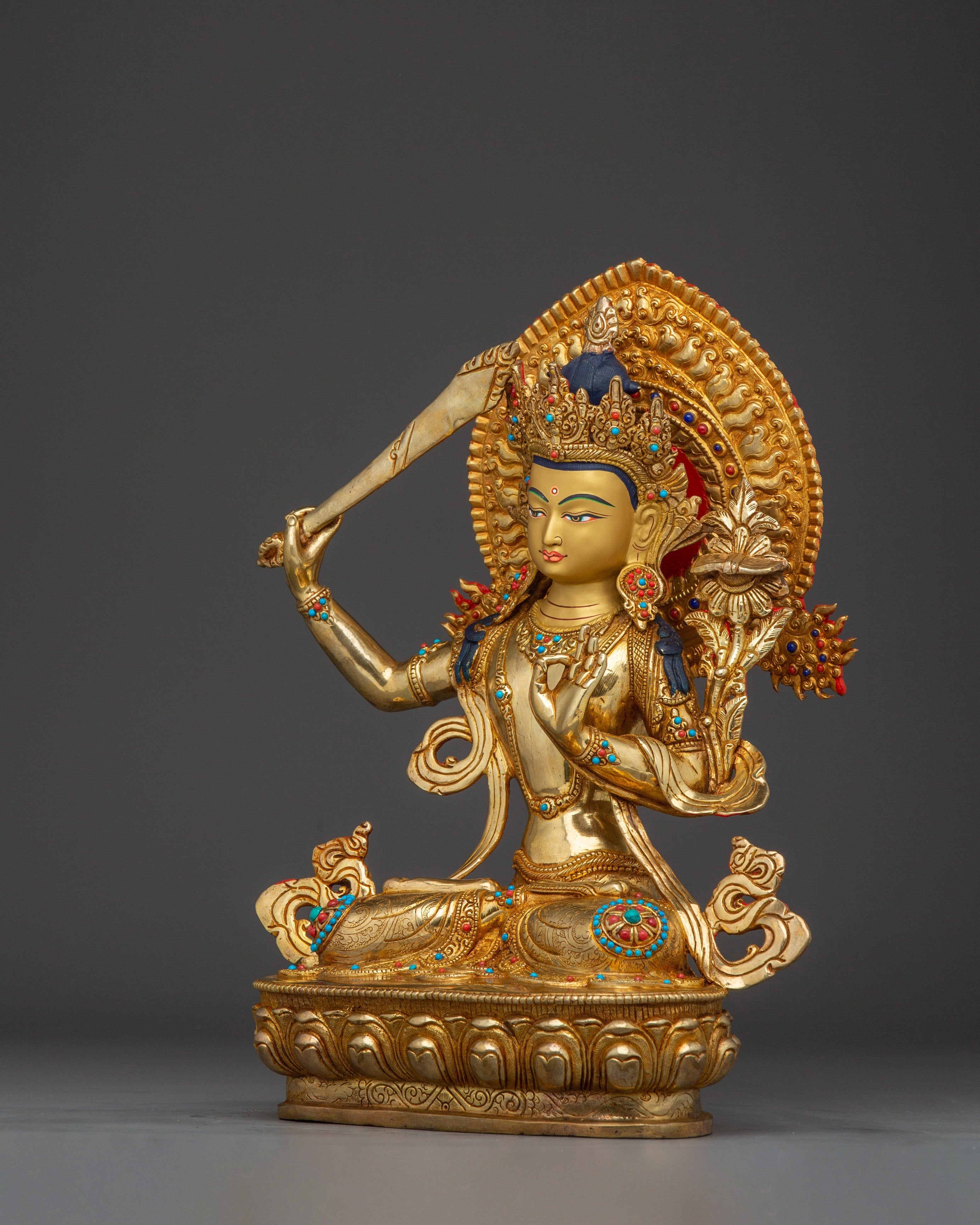 Nepalese Artwork of Manjushri | Embodiment of Divine Wisdom