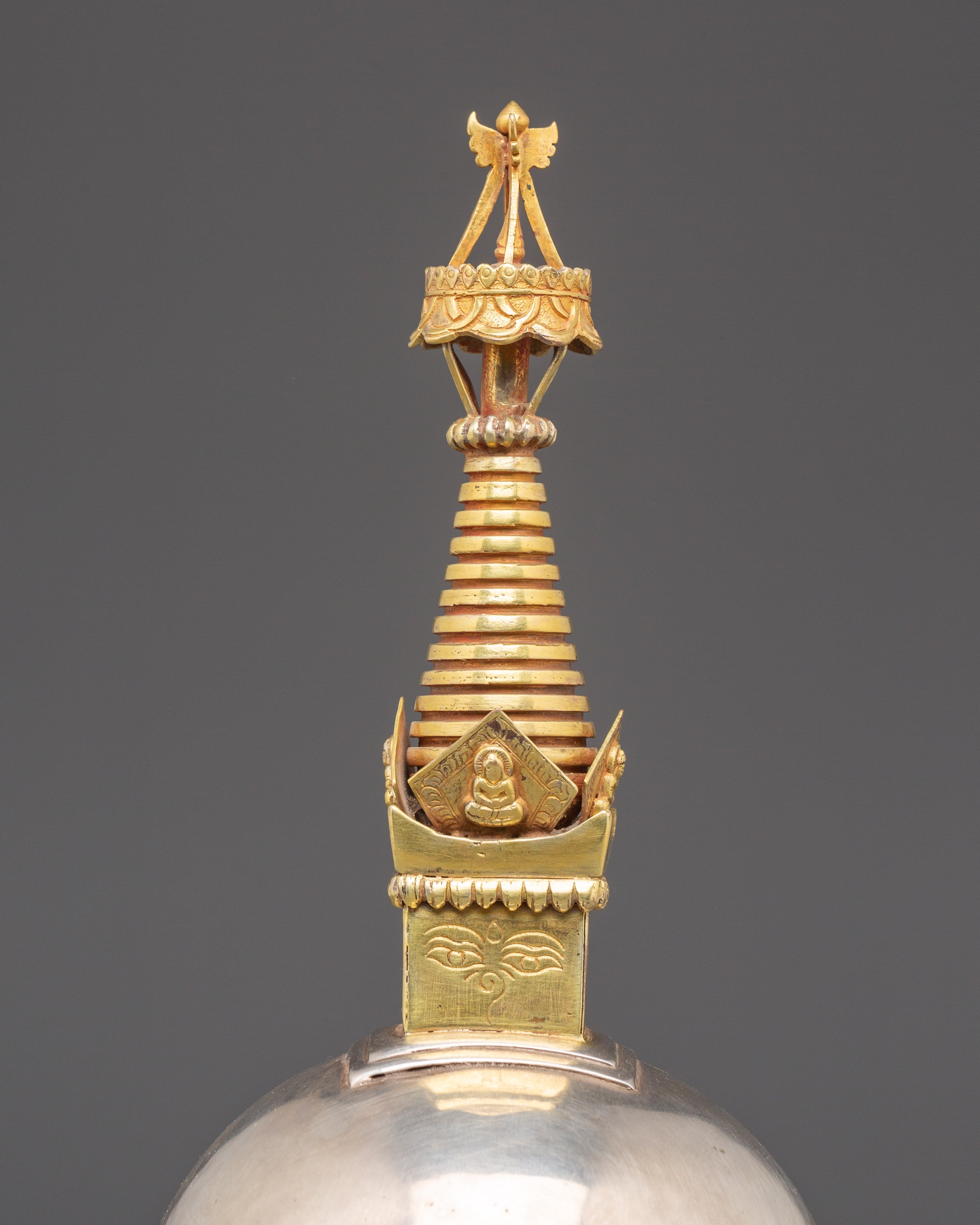 24k Gold Plated Tibetan Stupa | Symbol of Enlightenment