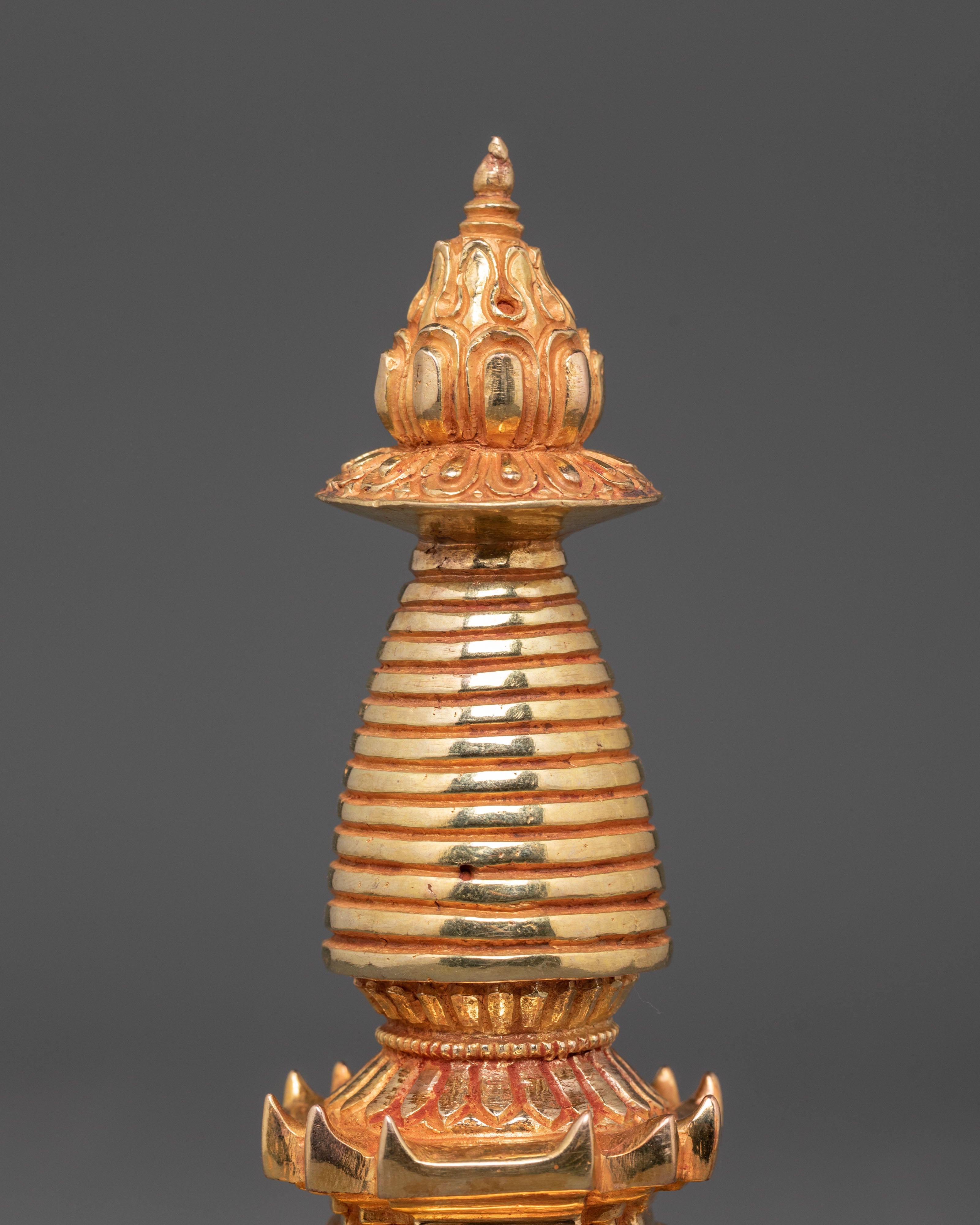 Mini Stupa for Altar | Gold Plated Stupa