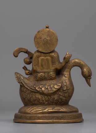 Divine Saraswati Statue with Swan | Stunning Sculpture for Knowledge and Creativity