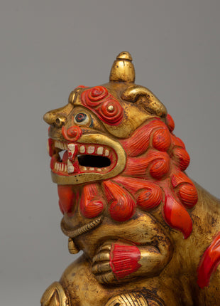 Handicrafted Foo Dog Lion | Buddhist Sacred Decor