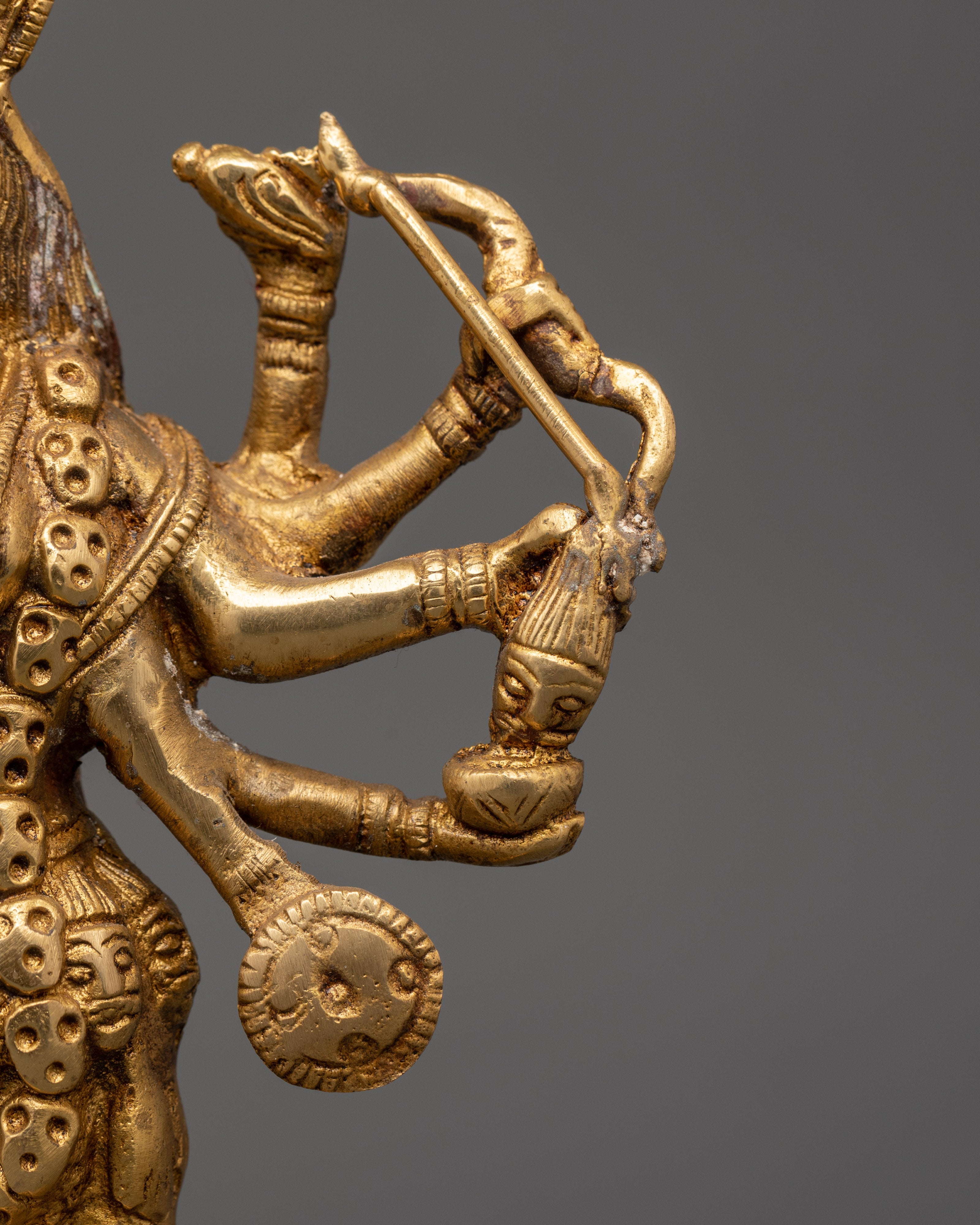 Handcrafted Brass Mahakali Statue | Tantric Deity Idol for Transformation