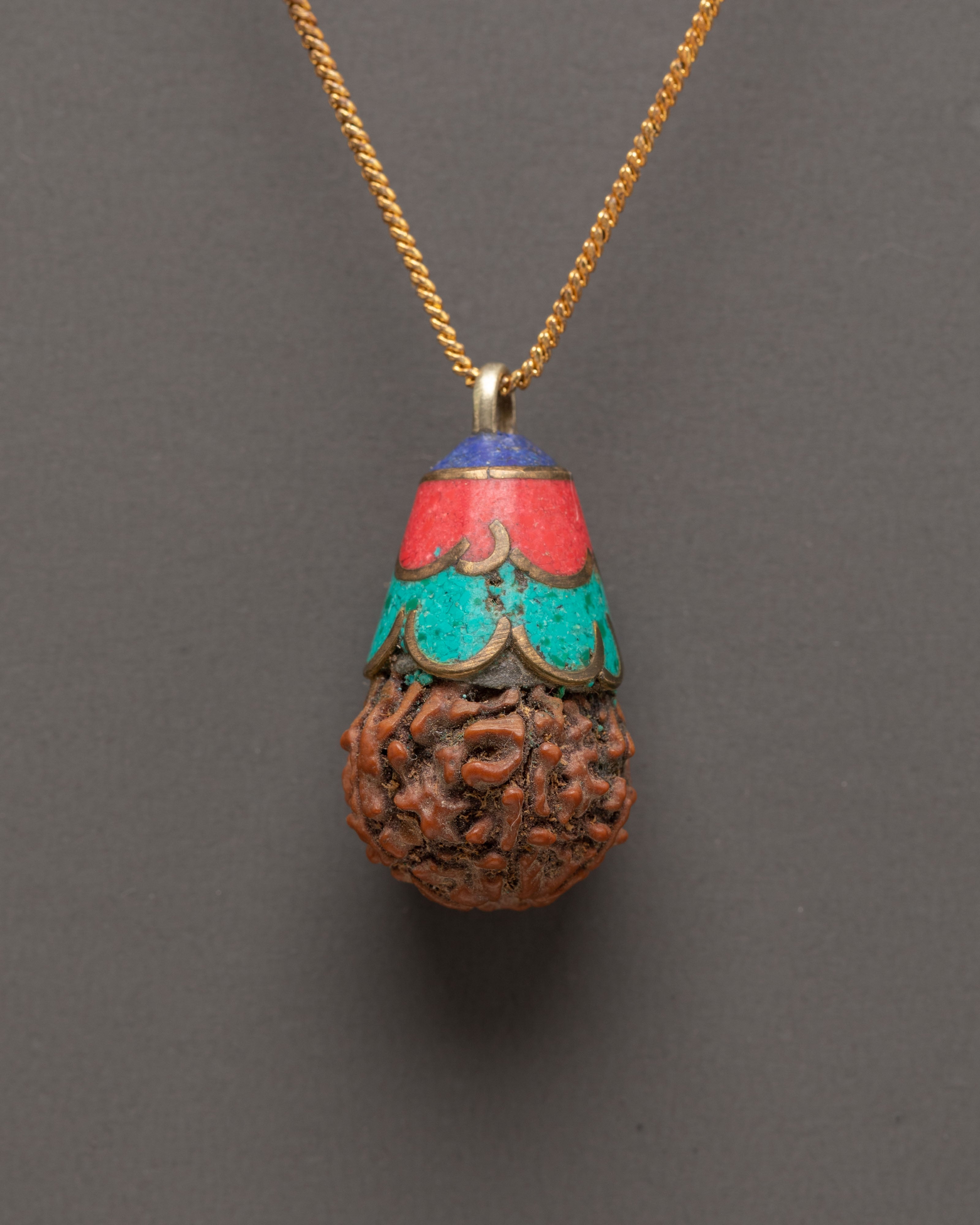 Himalayan Rudraksha Decorative Locket | Gemstone Pendant