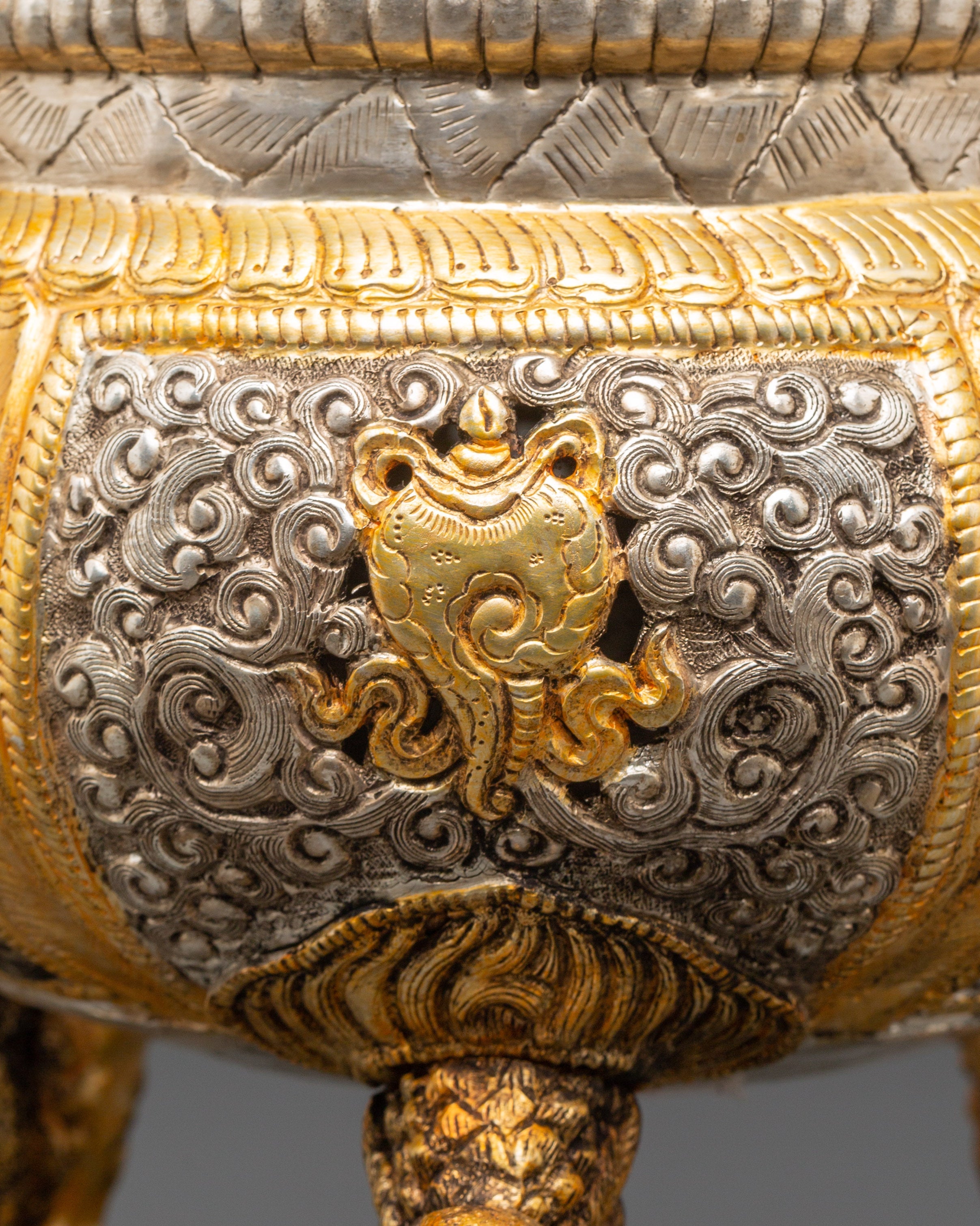 Sacred Golden Incense Burner for Religious Ceremonies | Offerings and Worship