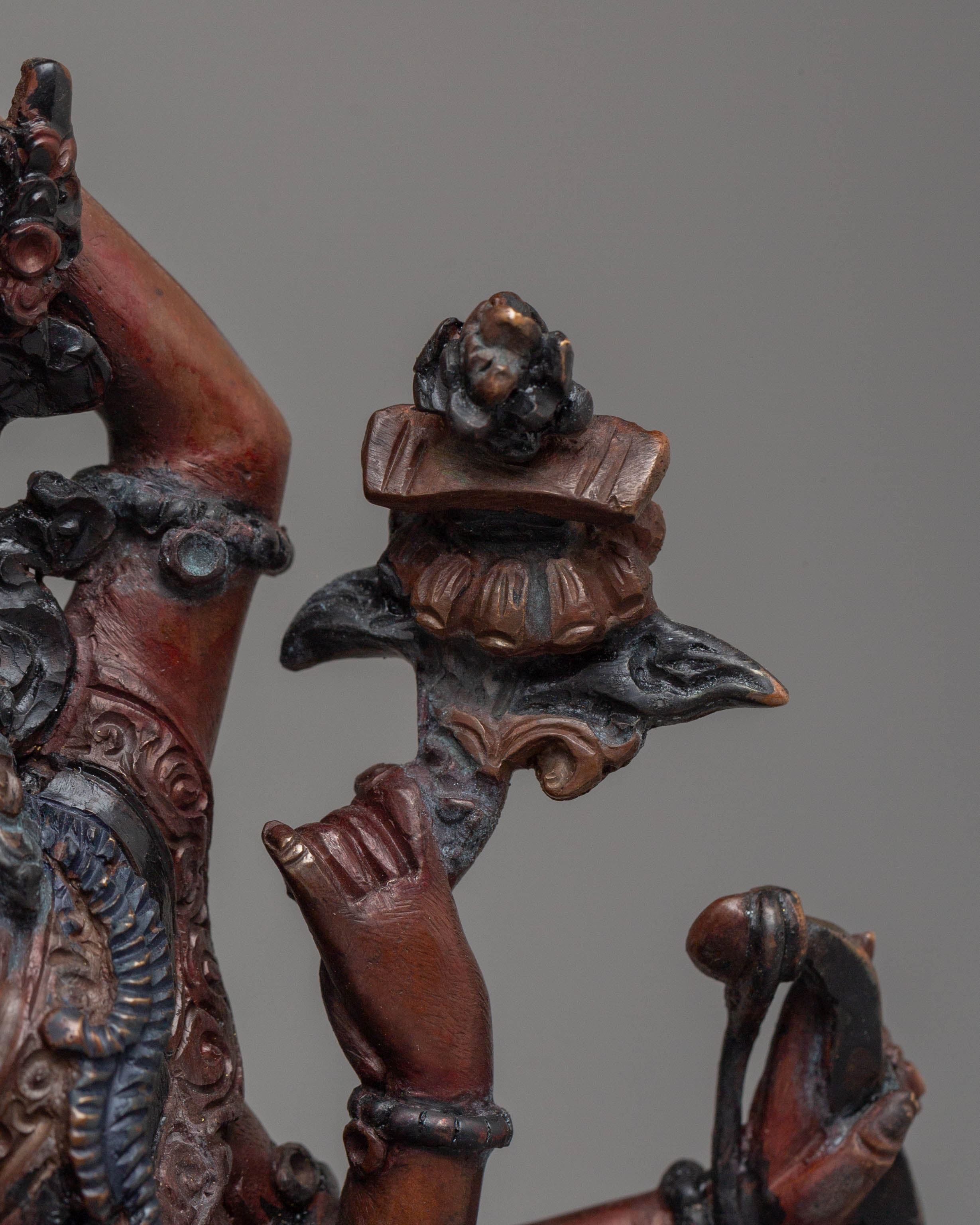 Tibetan Cundi Bodhisattva Sculpture | Oxidized Copper Statue