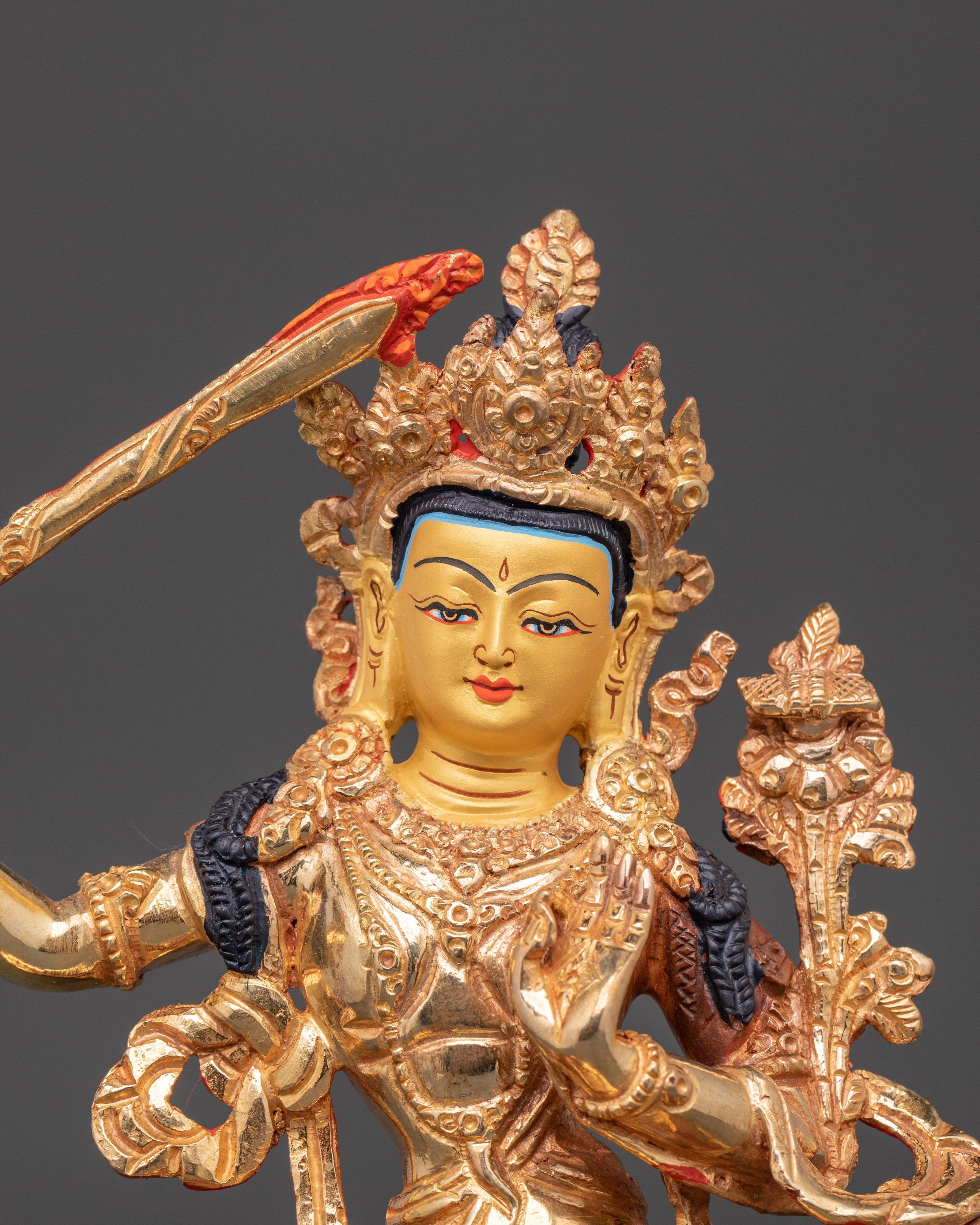 Manjushri Wisdom Buddha Statue | Ideal for Wisdom and Meditation Spaces