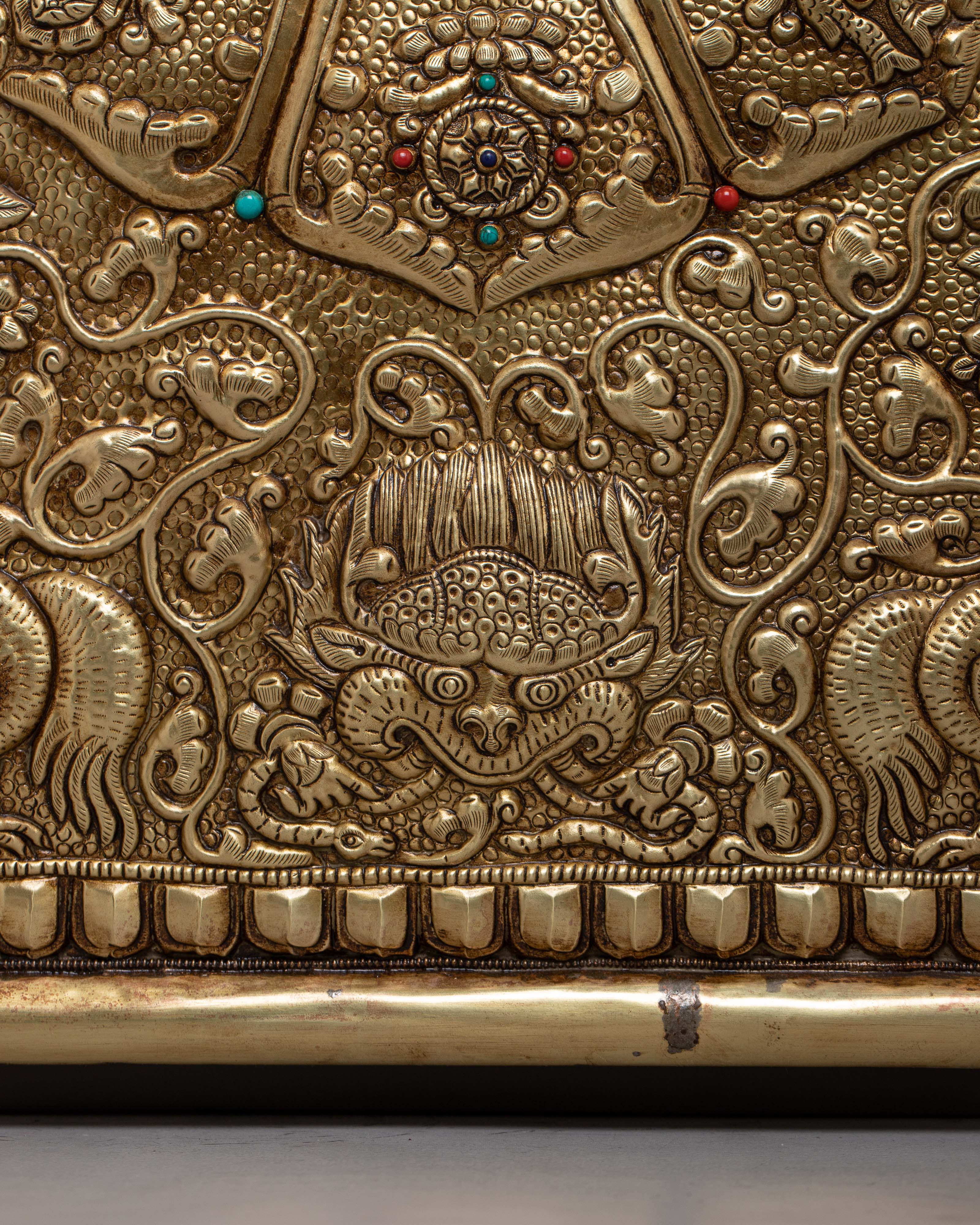 Kalachakra Metal Thanka Wall Hanging  | Handcrafted Thanka Infused with Spiritual Wisdom