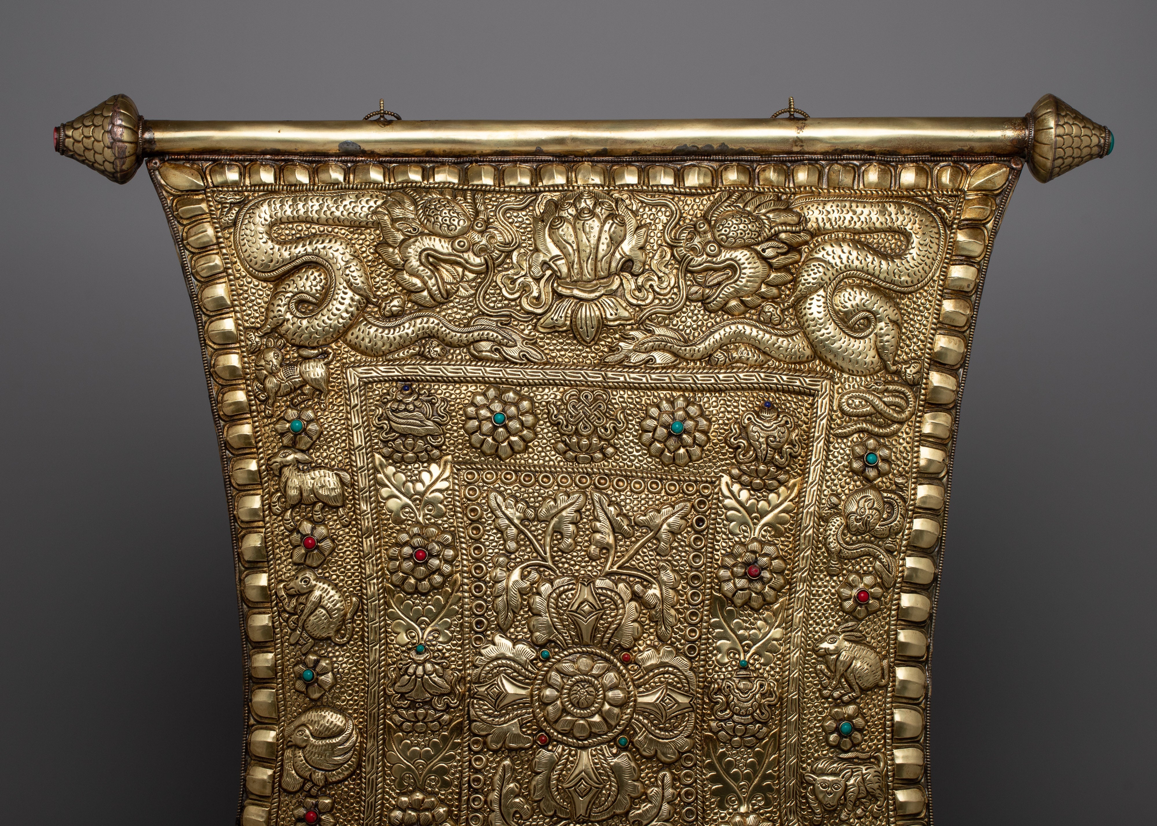 Bishwo Vajra Metal Thanka Wall Hanging | Elevating Your Space with Sacred Beauty and Mystical Insight