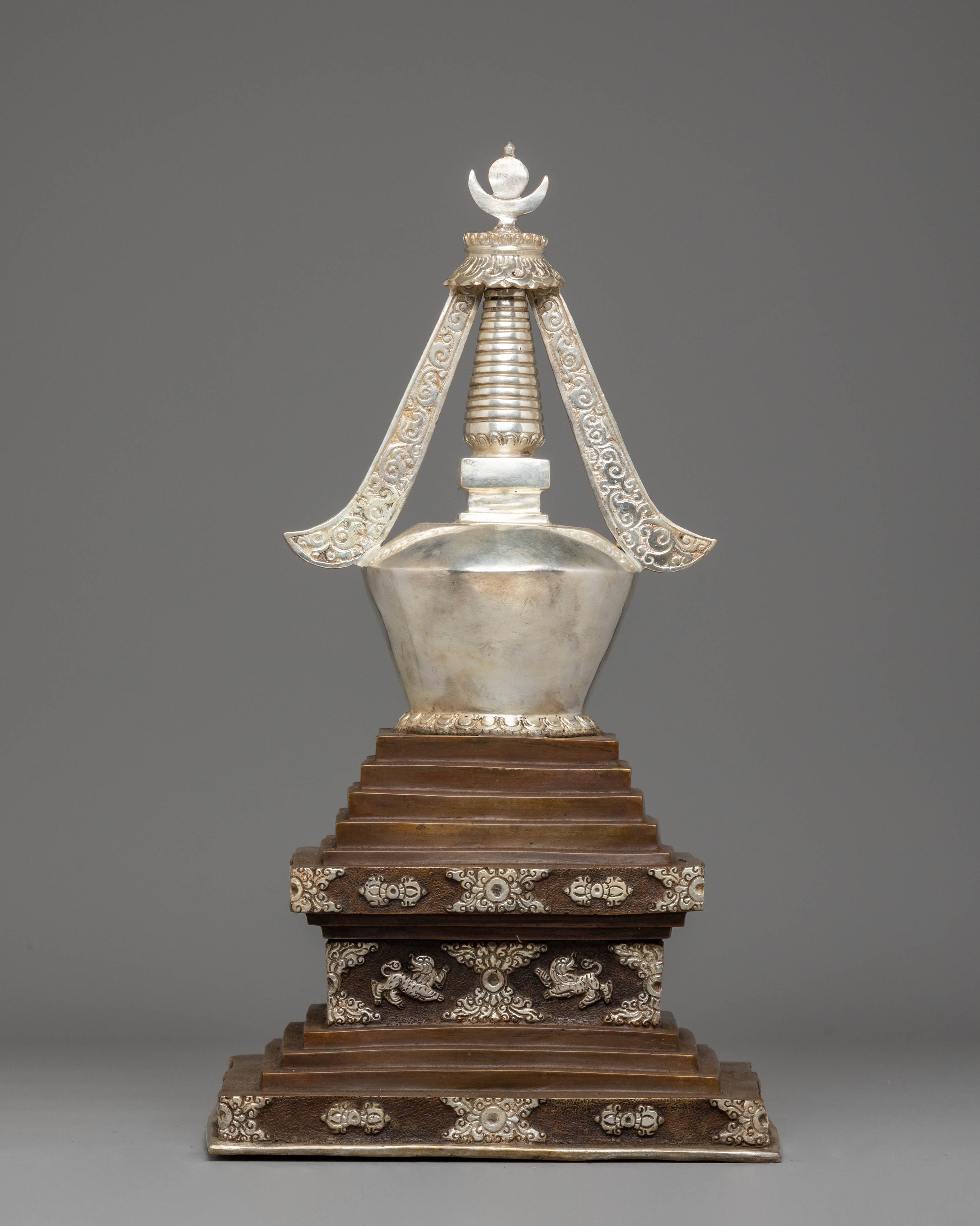 Handmade Buddhist Enlightenment Symbol Stupa | Tibetan Stupa Art