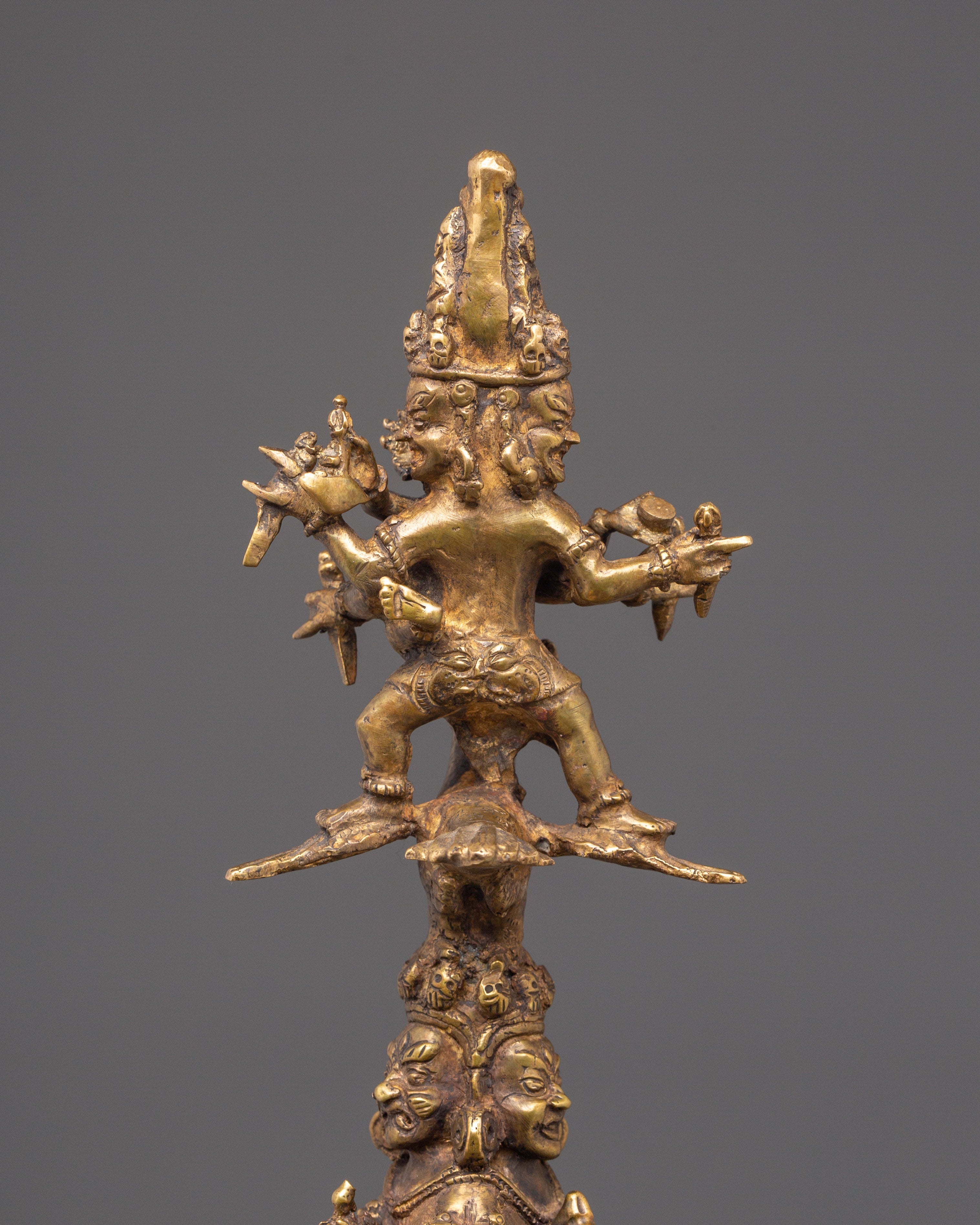 Sacred Buddhist Protective Phurba | Iron & Bronze Ritual Dagger