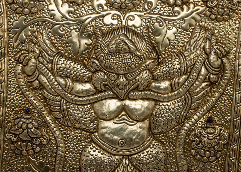 Garuda Metal Wall Hanging Thanka | Elevating Your Space with Mythical Grace and Divine Presence