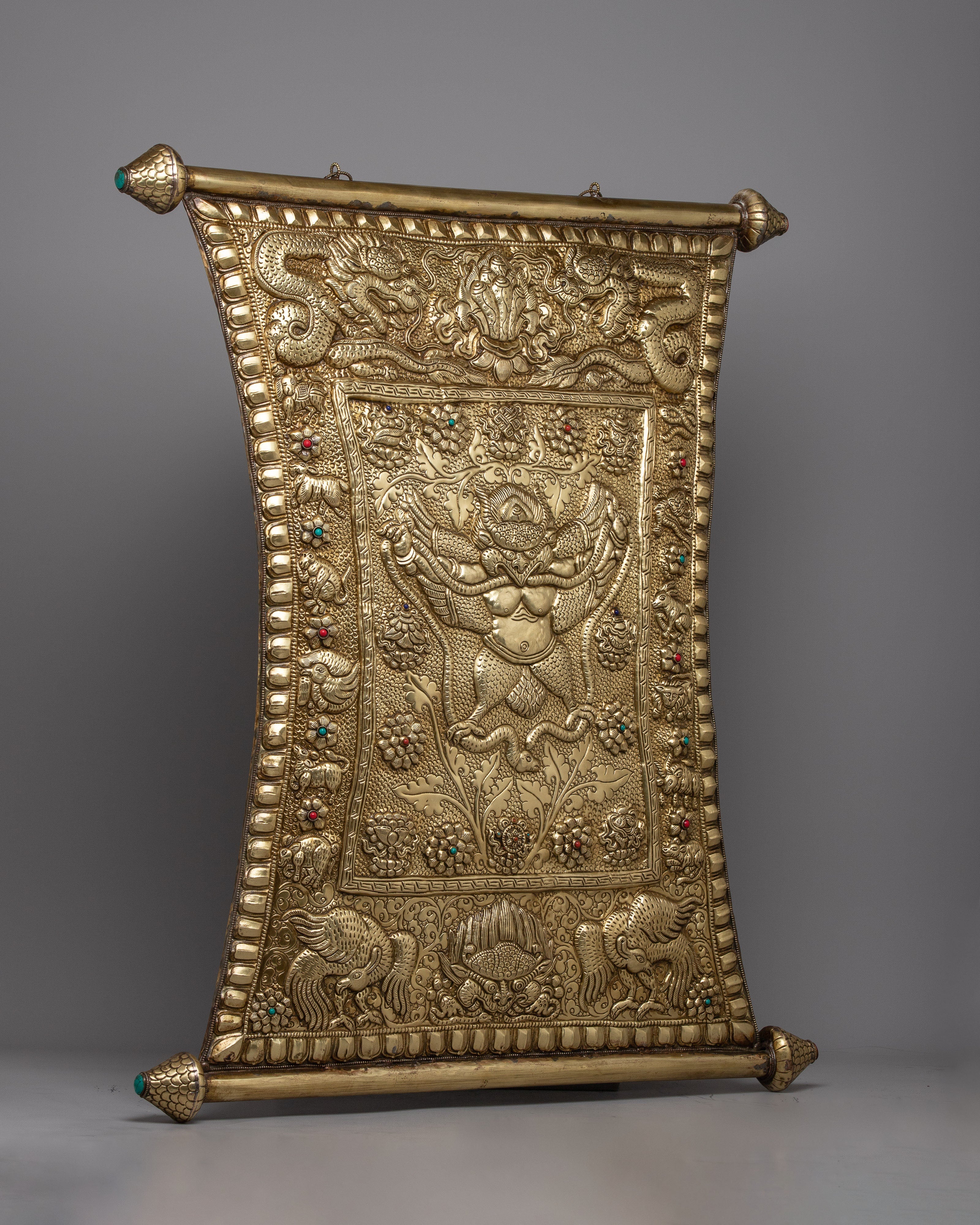 Garuda Metal Wall Hanging Thanka | Elevating Your Space with Mythical Grace and Divine Presence