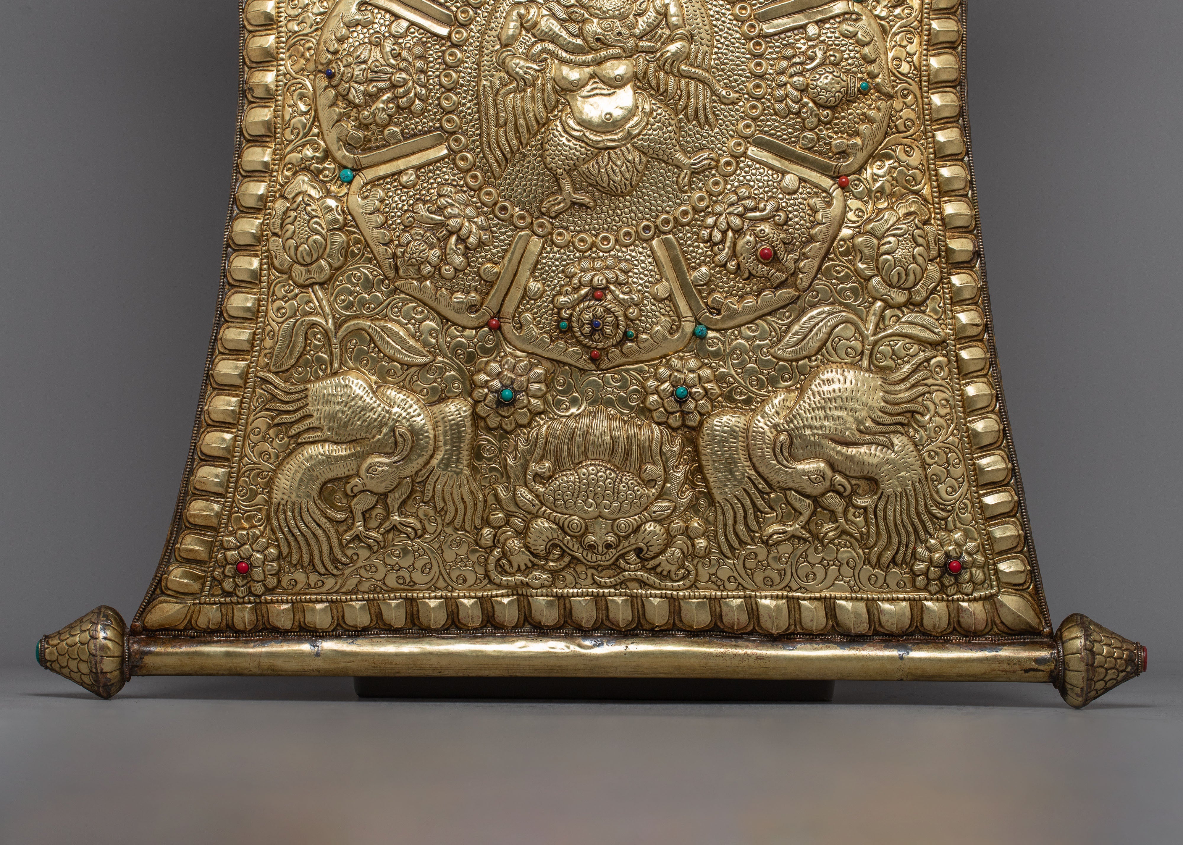 Garuda Wall Hanging Brass Metal Thanka | Symbolizing Protection and Spiritual Grace in Your Sacred Space